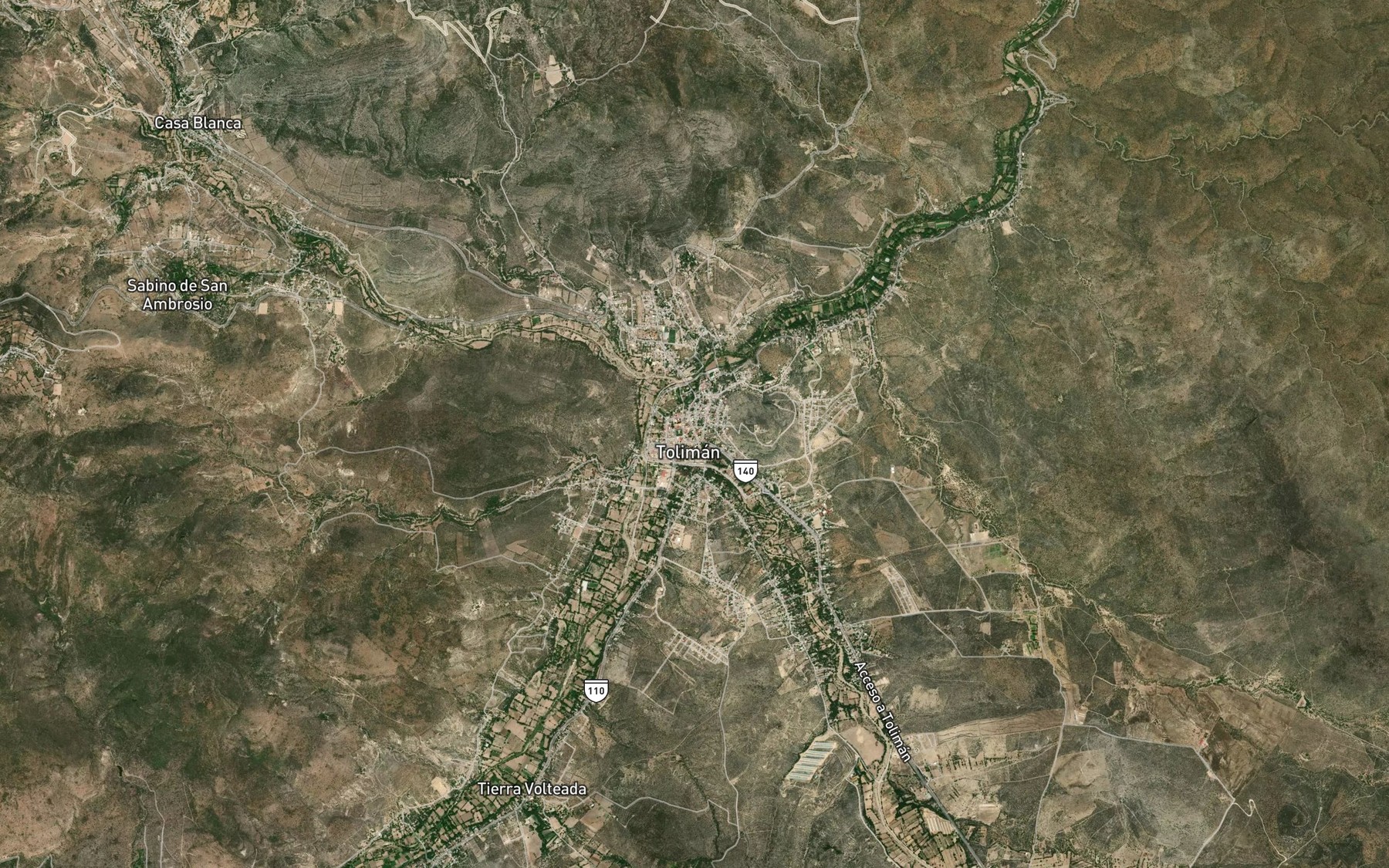 Satellite map of the Rio Toliman