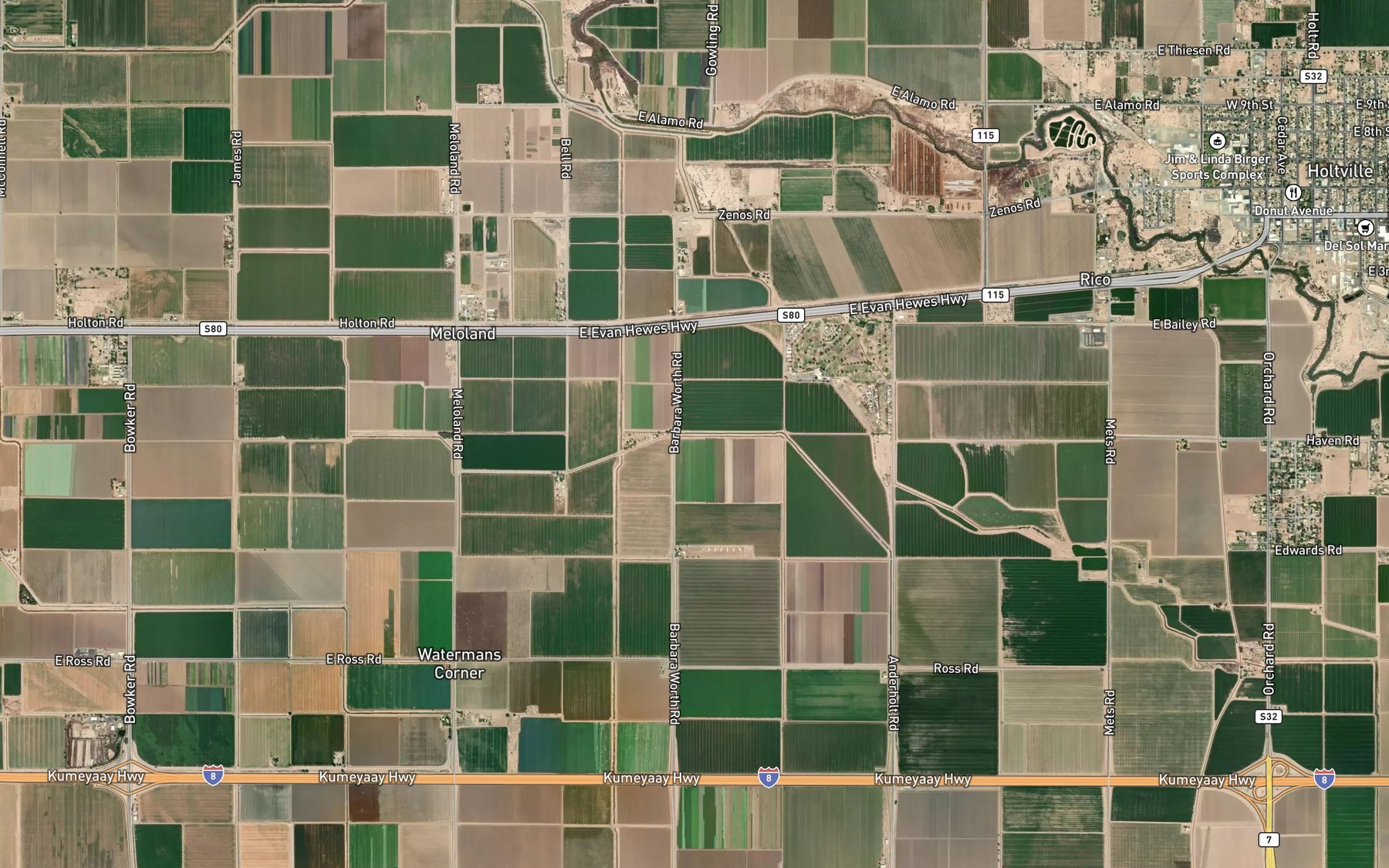 Satellite map of the Ash Lateral Thirty