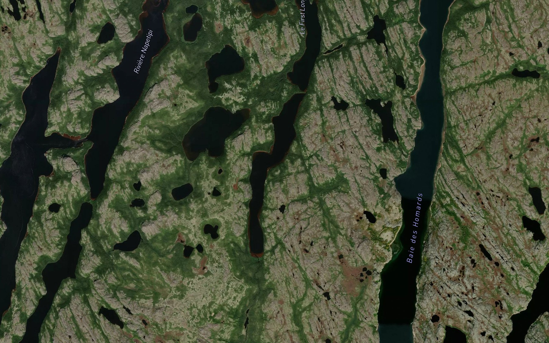 Satellite map of the Le Second Long Pond