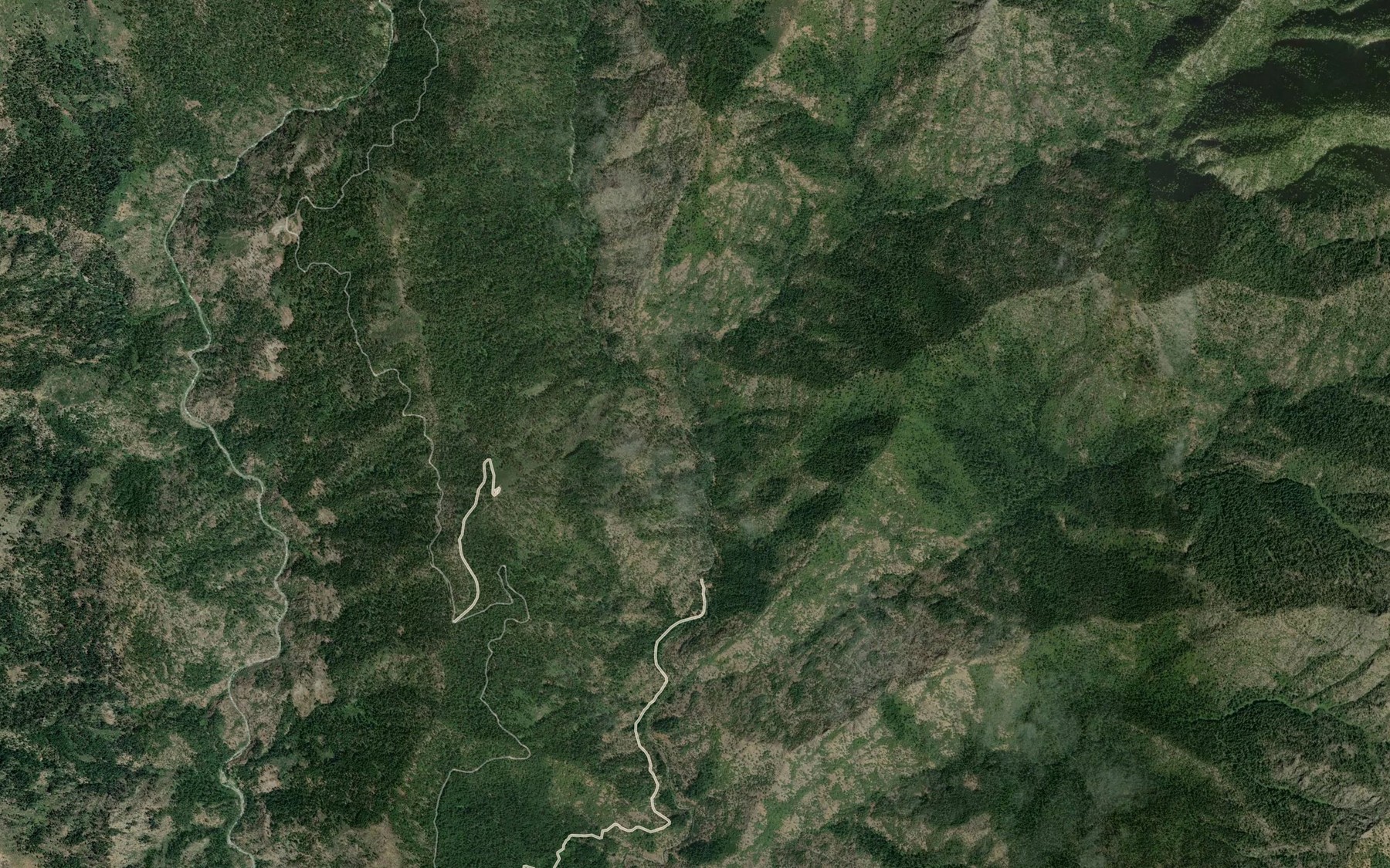 Satellite map of the East Branch East Fork North Fork Trinity River