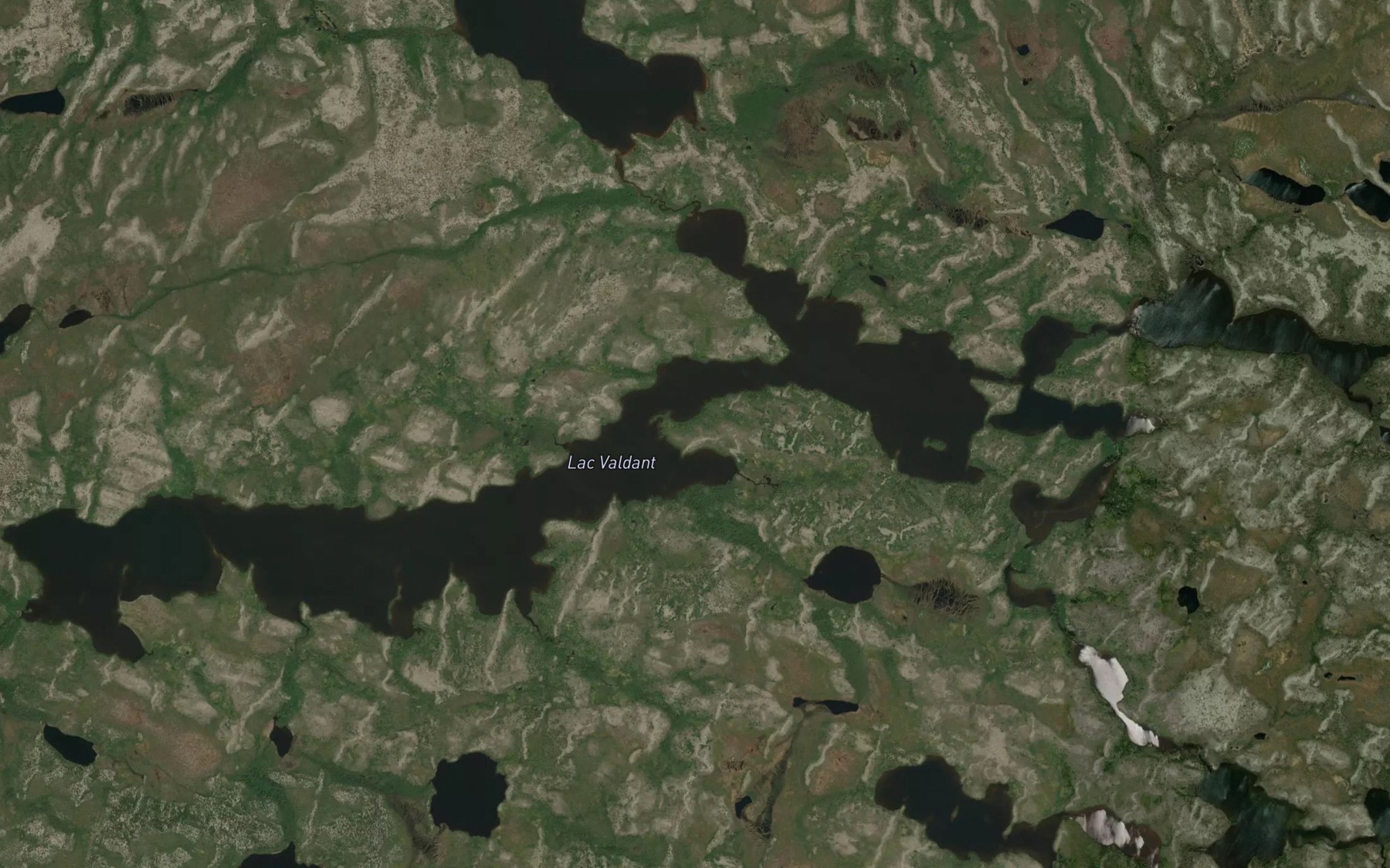 Satellite map of the Lac Valdant