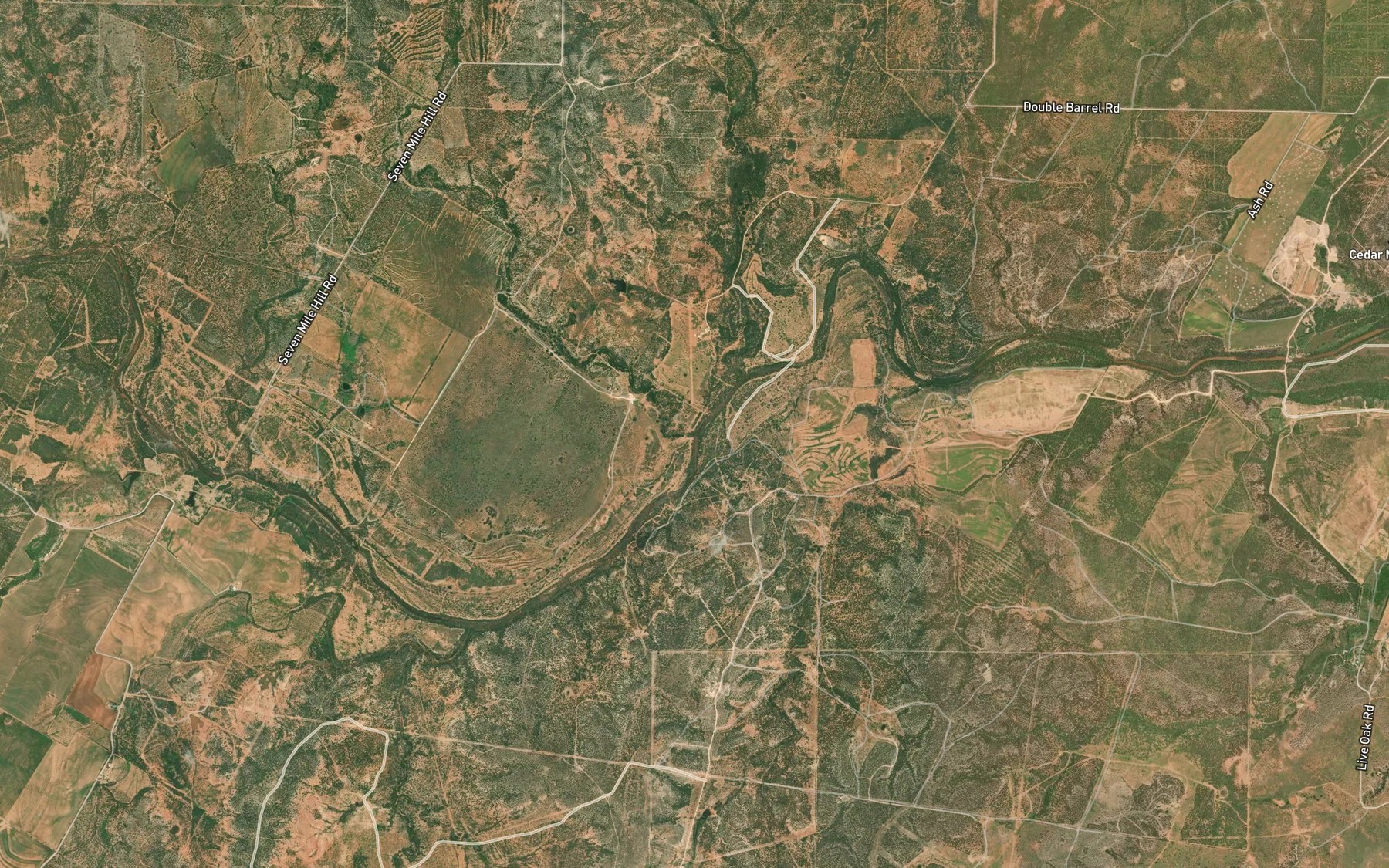 Satellite map of the Indian Creek