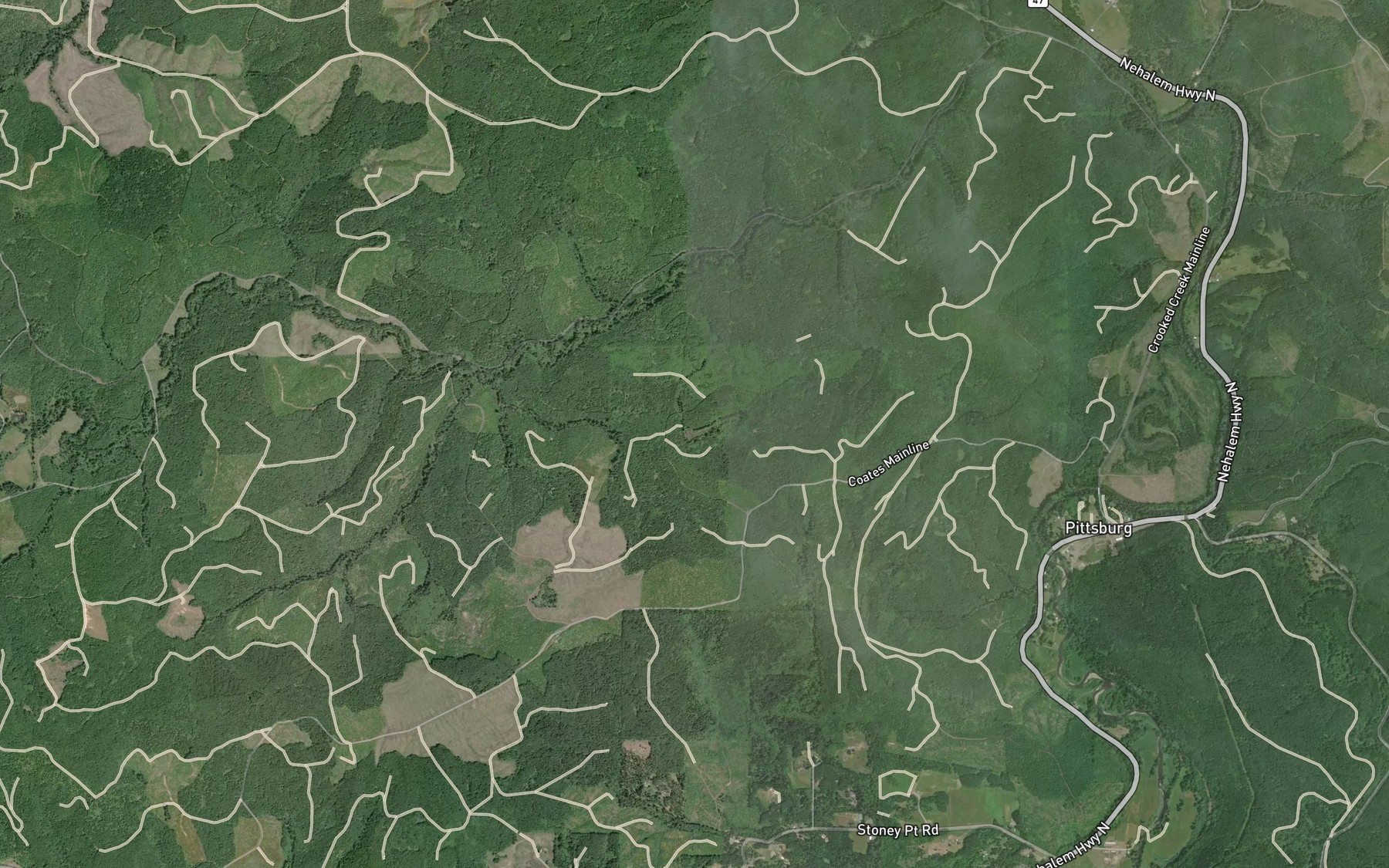 Satellite map of the Hawkins Lake