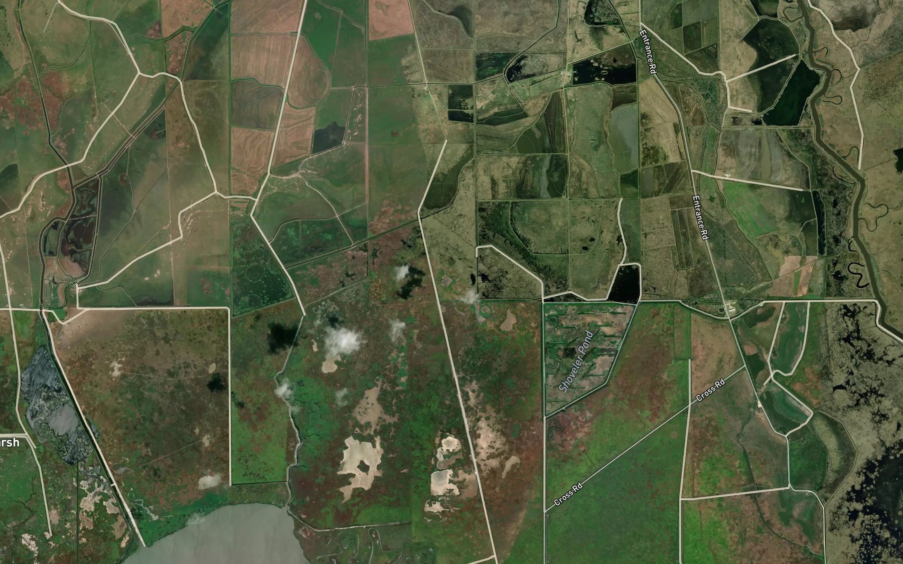 Satellite map of the Open Lakes