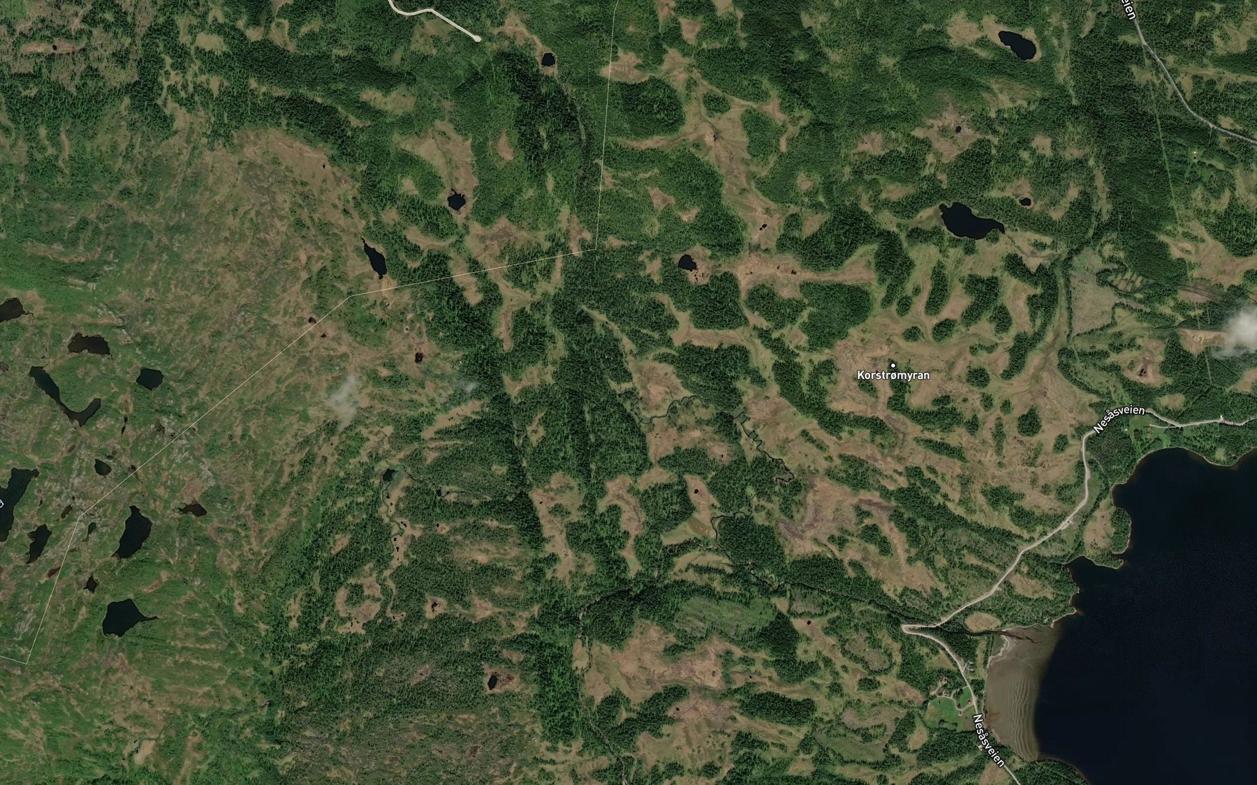 Satellite map of the Storbakkelva