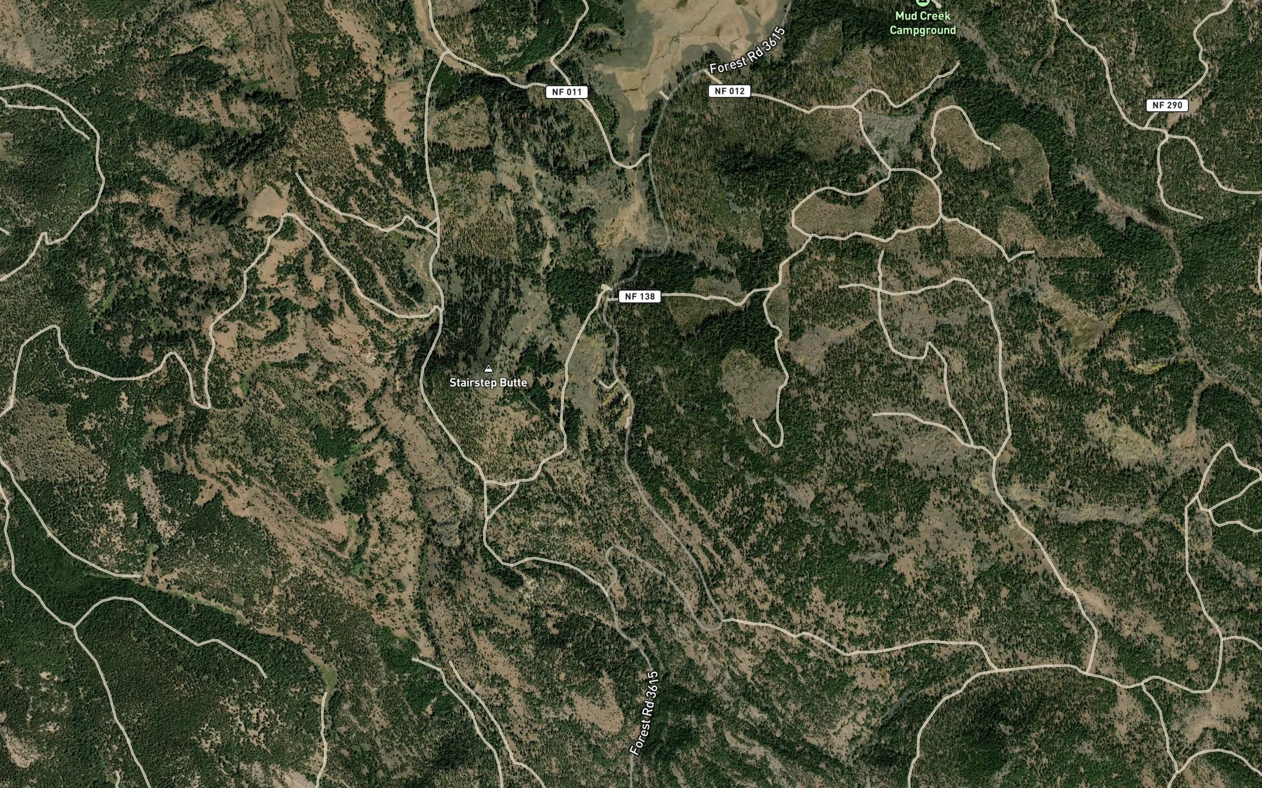 Satellite map of the Stairstep Spring