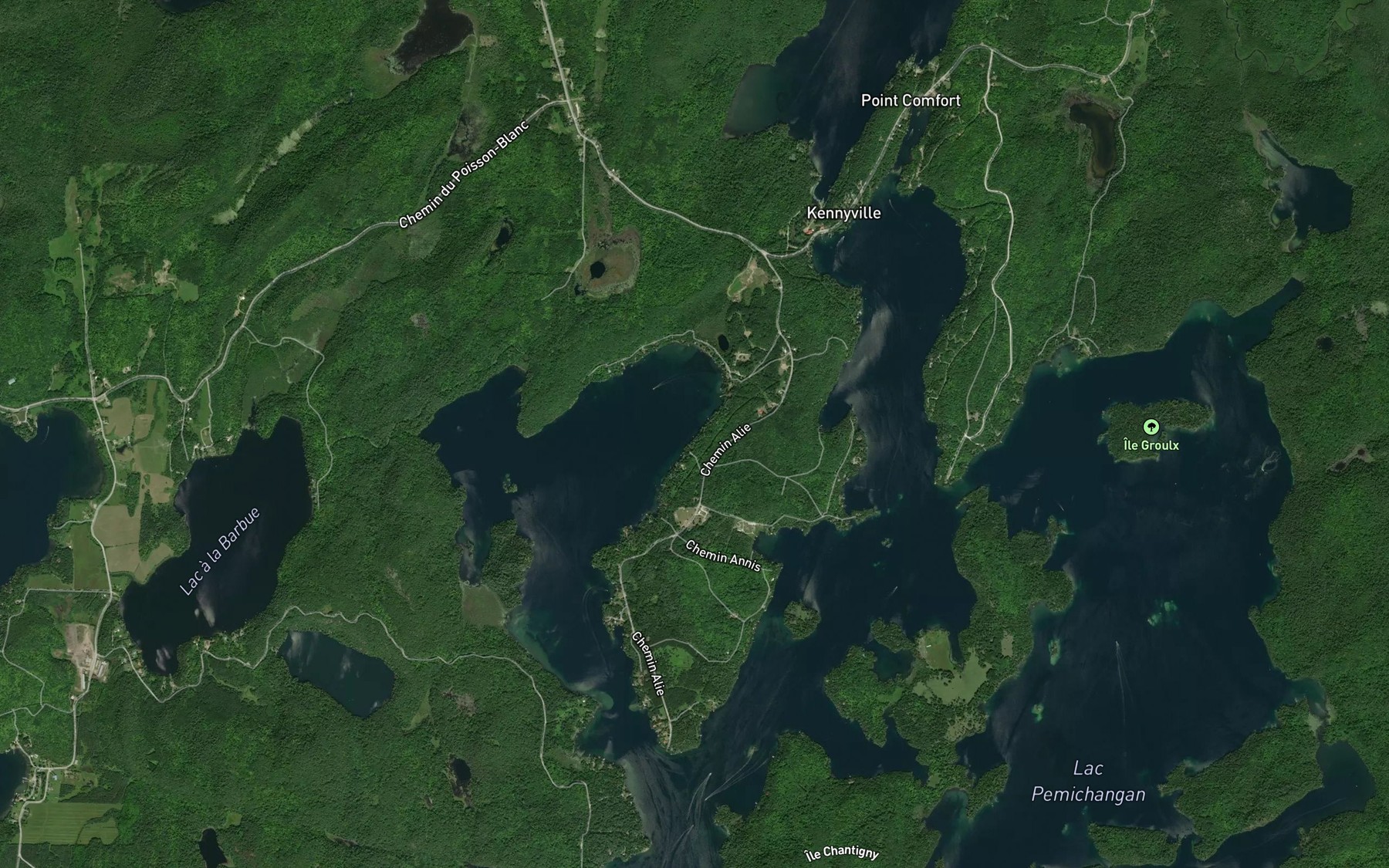 Satellite map of the Baie Shouldice
