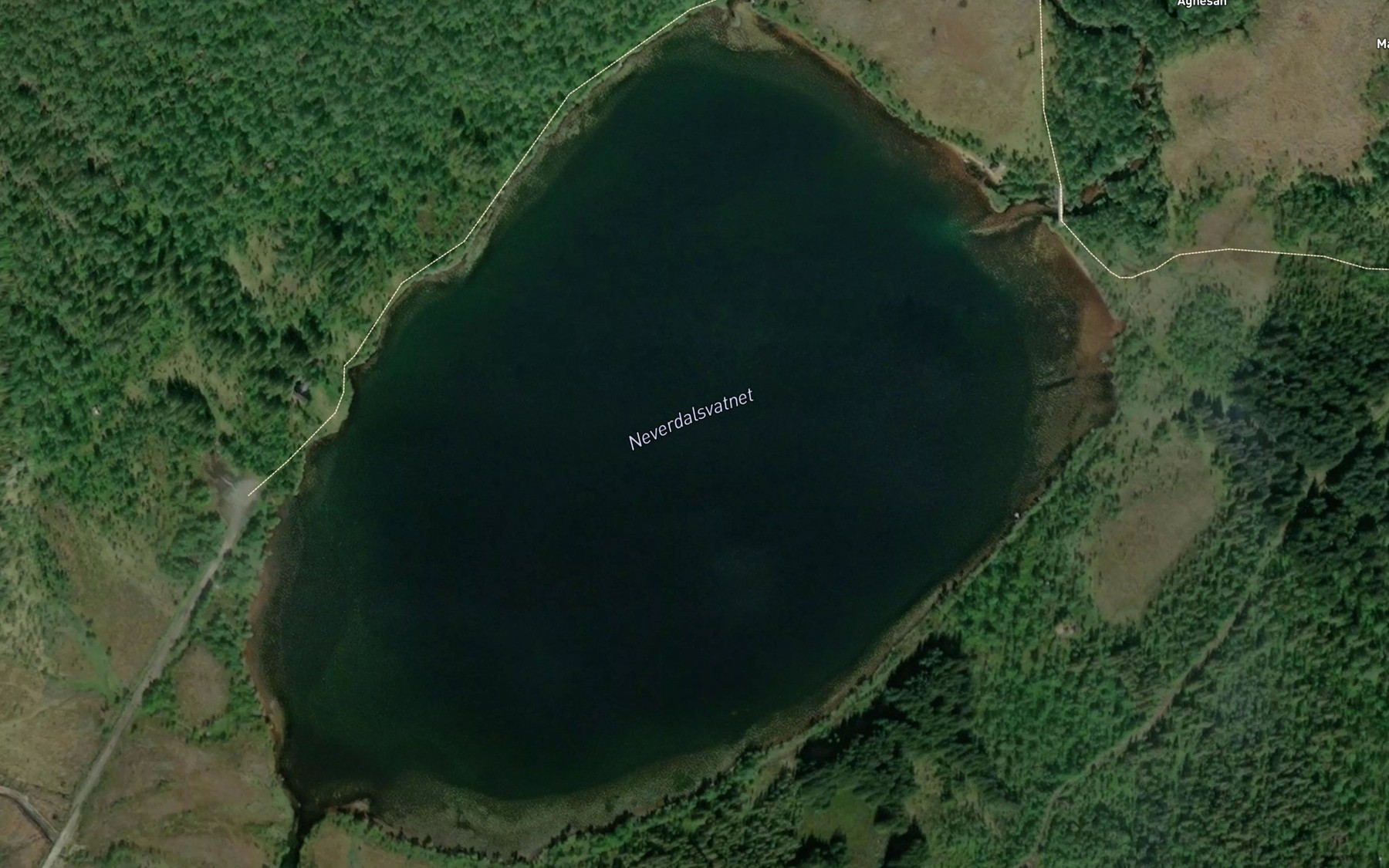 Satellite map of the Neverdalsvatnet