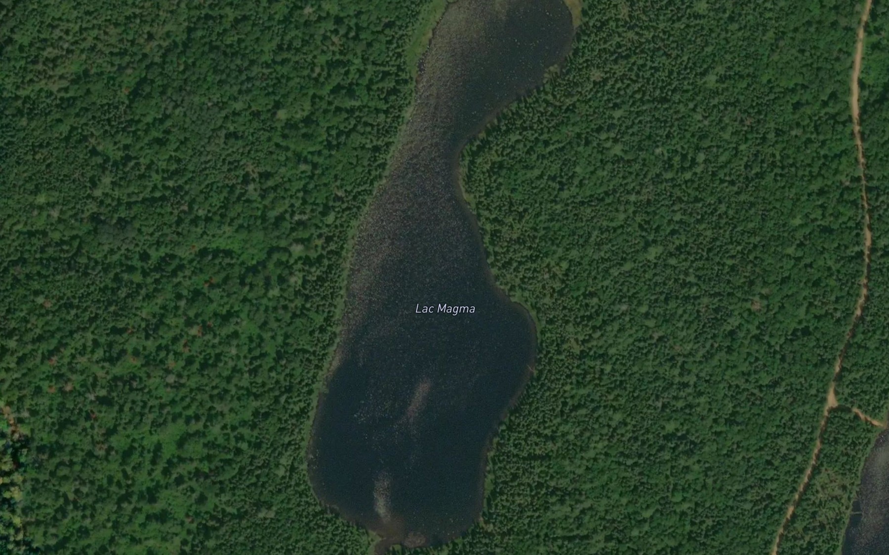 Satellite map of the Lac Magma