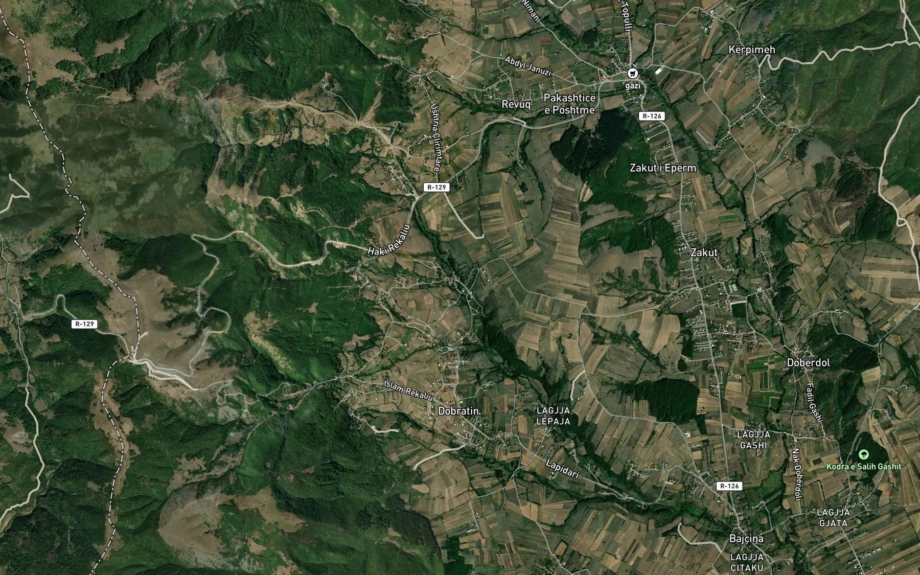 Satellite map of the Bajgora