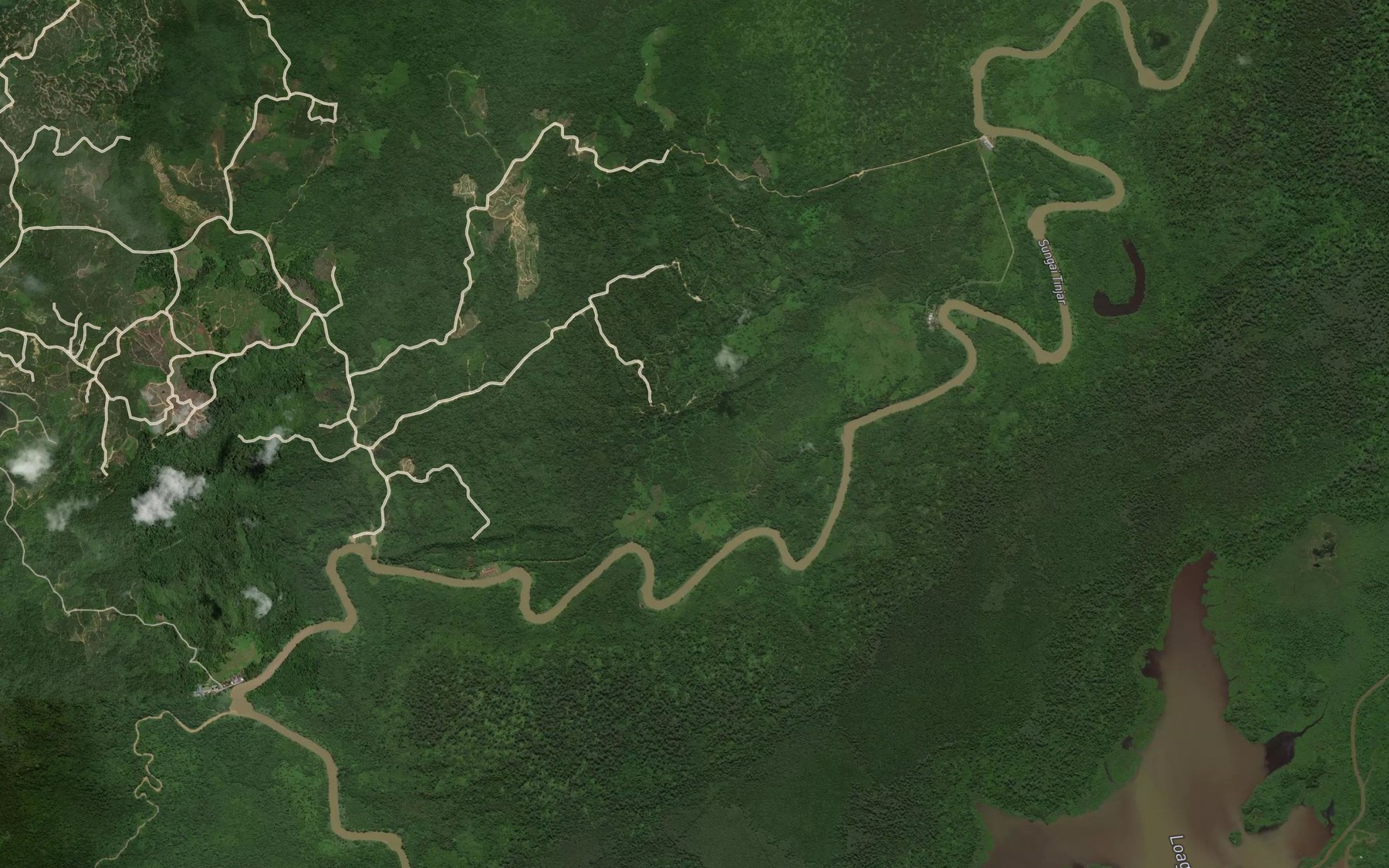 Satellite map of the Sungai Ajoi