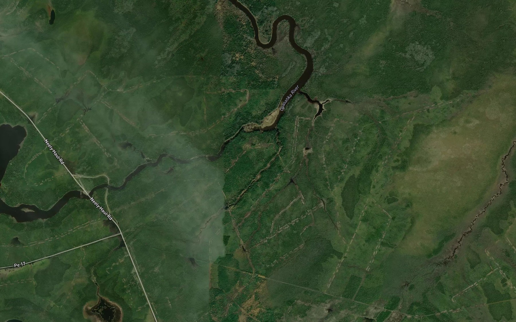 Satellite map of the Socket Creek