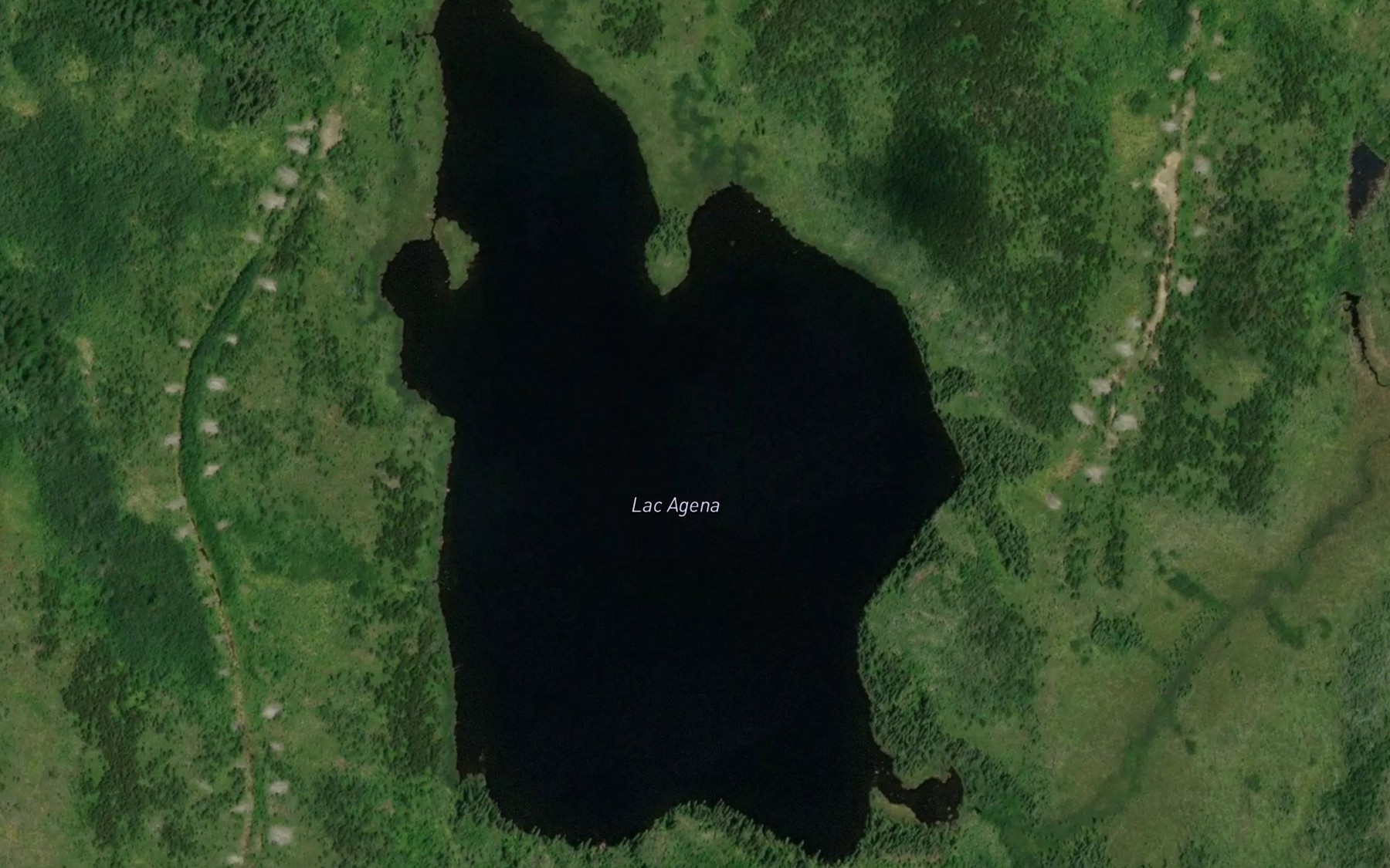 Satellite map of the Lac Agena