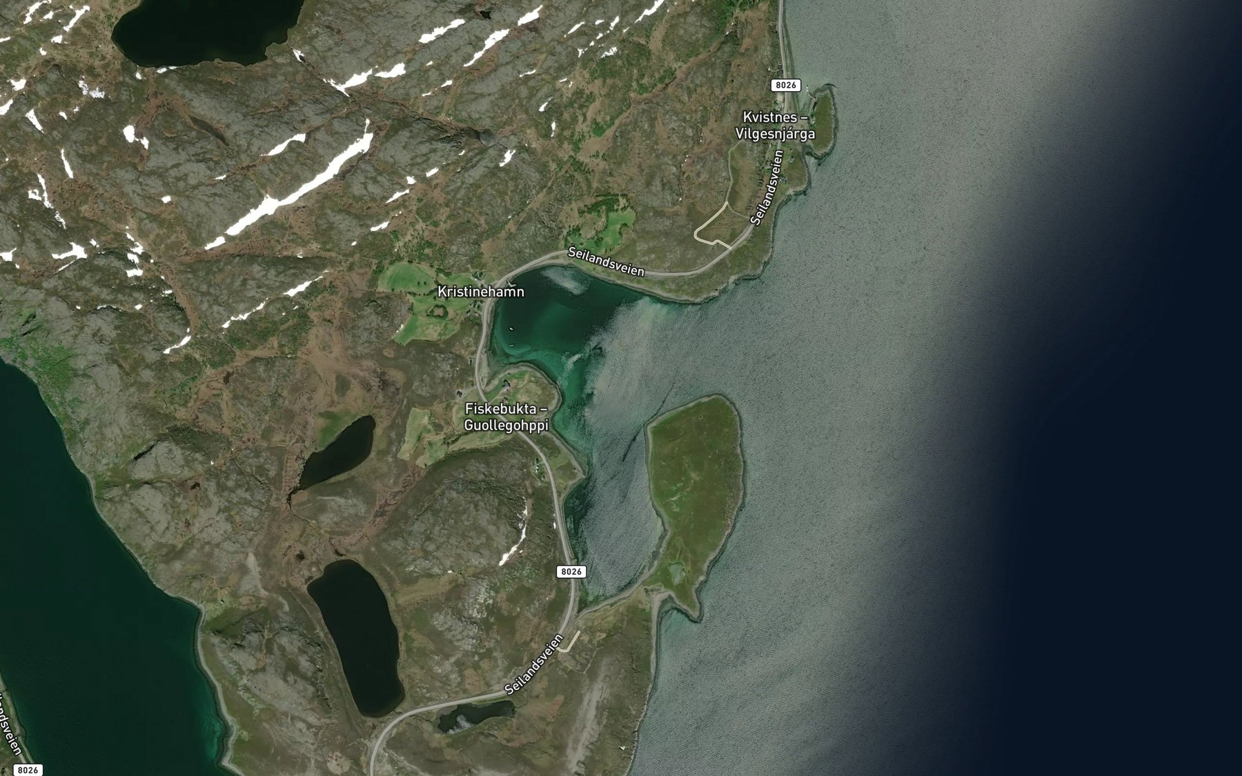 Satellite map of the Guollegappi