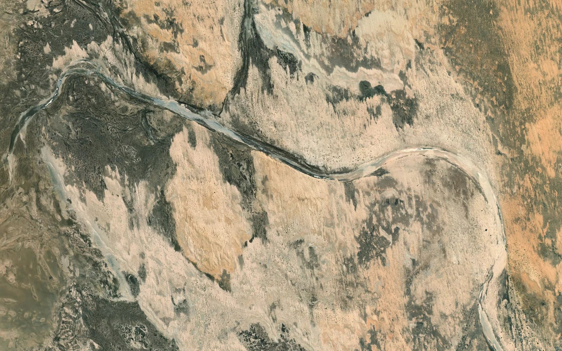 Satellite map of the Strzelecki Creek