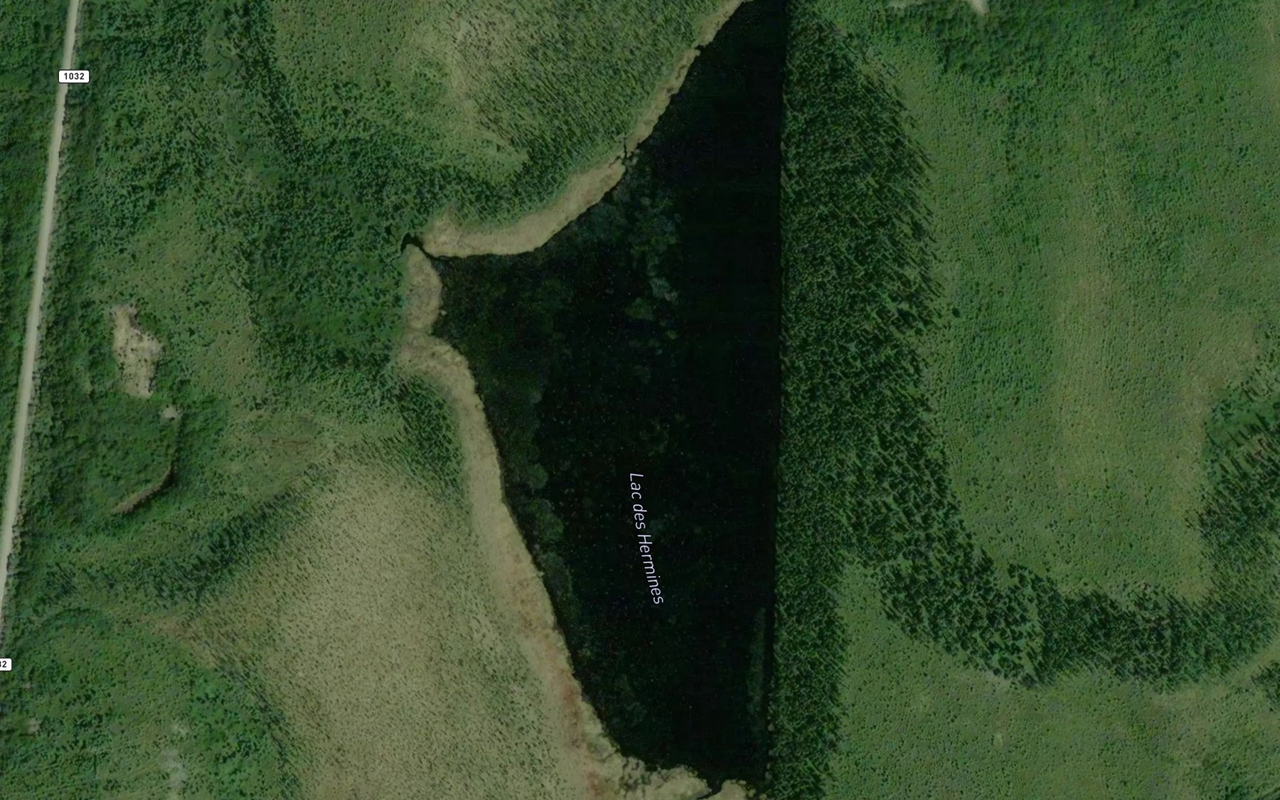 Satellite map of the Lac des Hermines