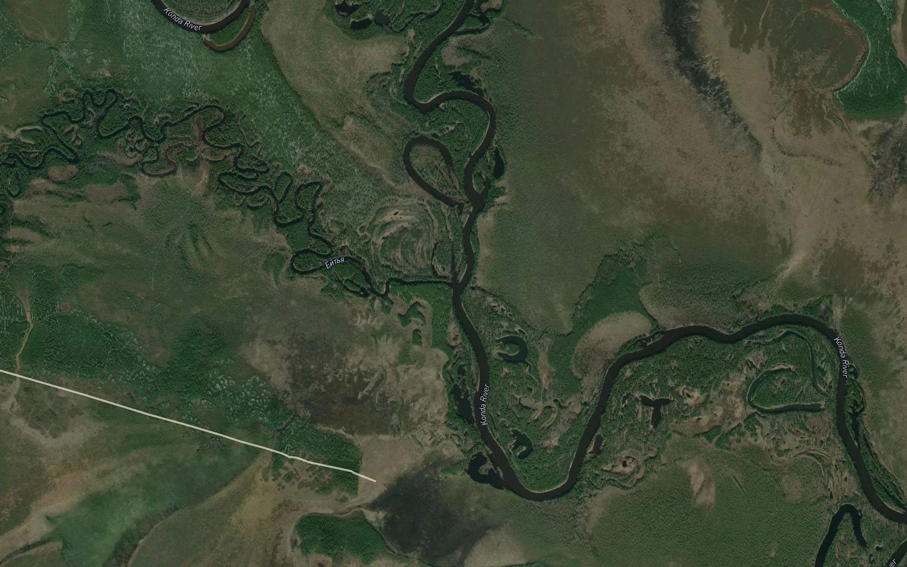 Satellite map of the Yeyt'ya