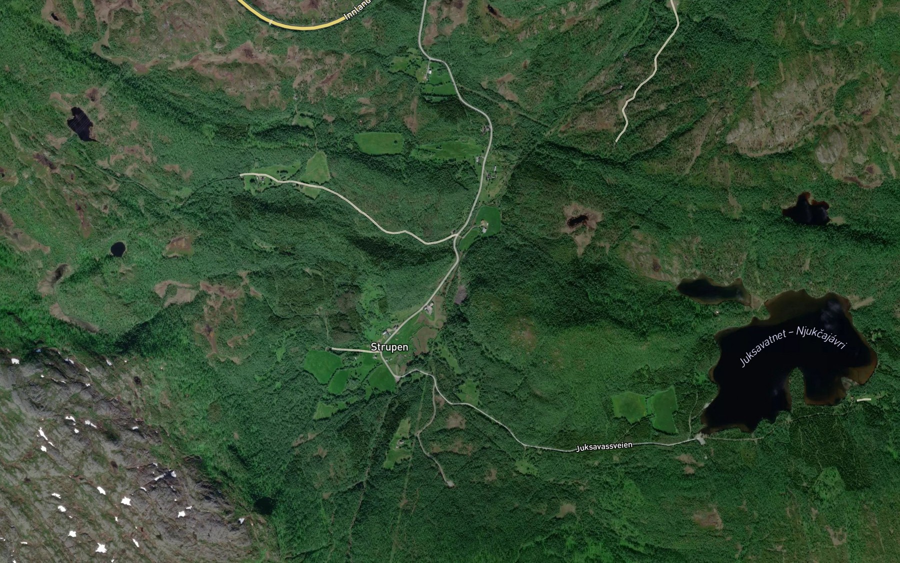 Satellite map of the Strupelva