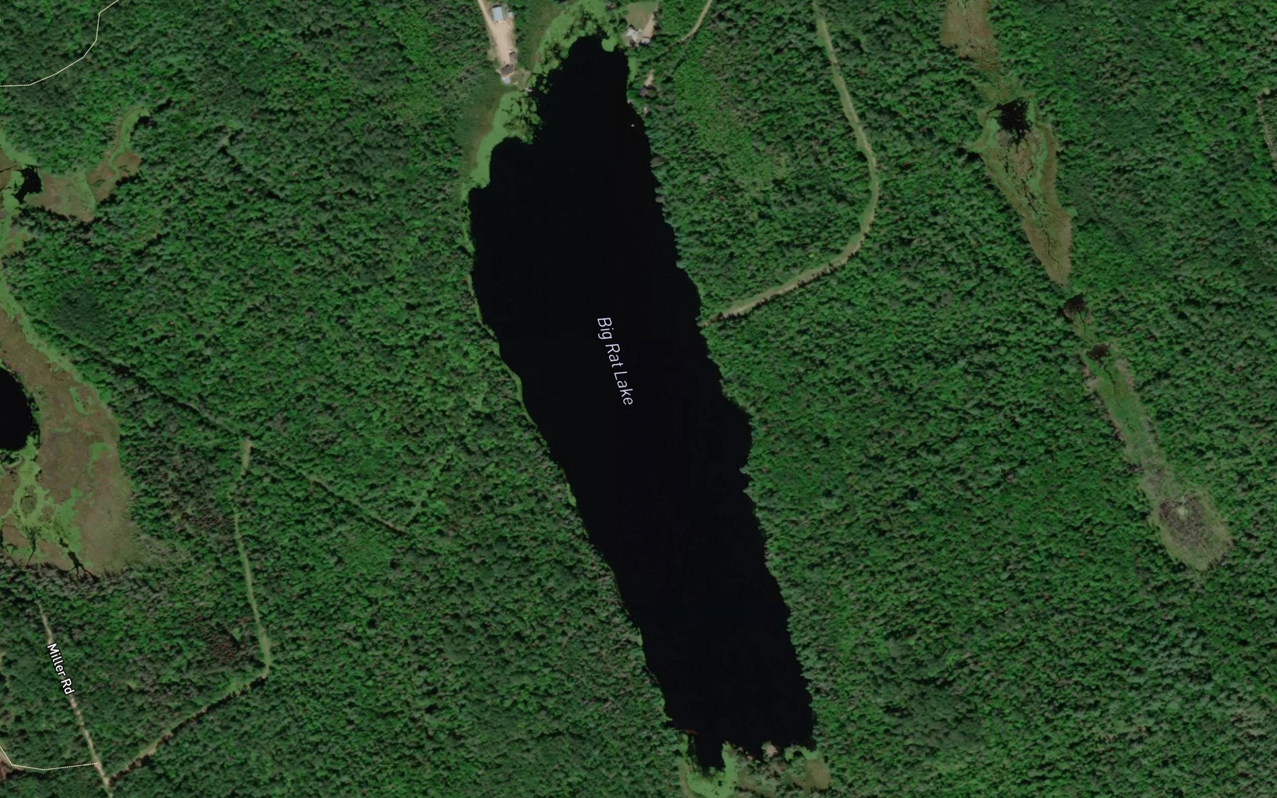 Satellite map of the Big Rat Lake