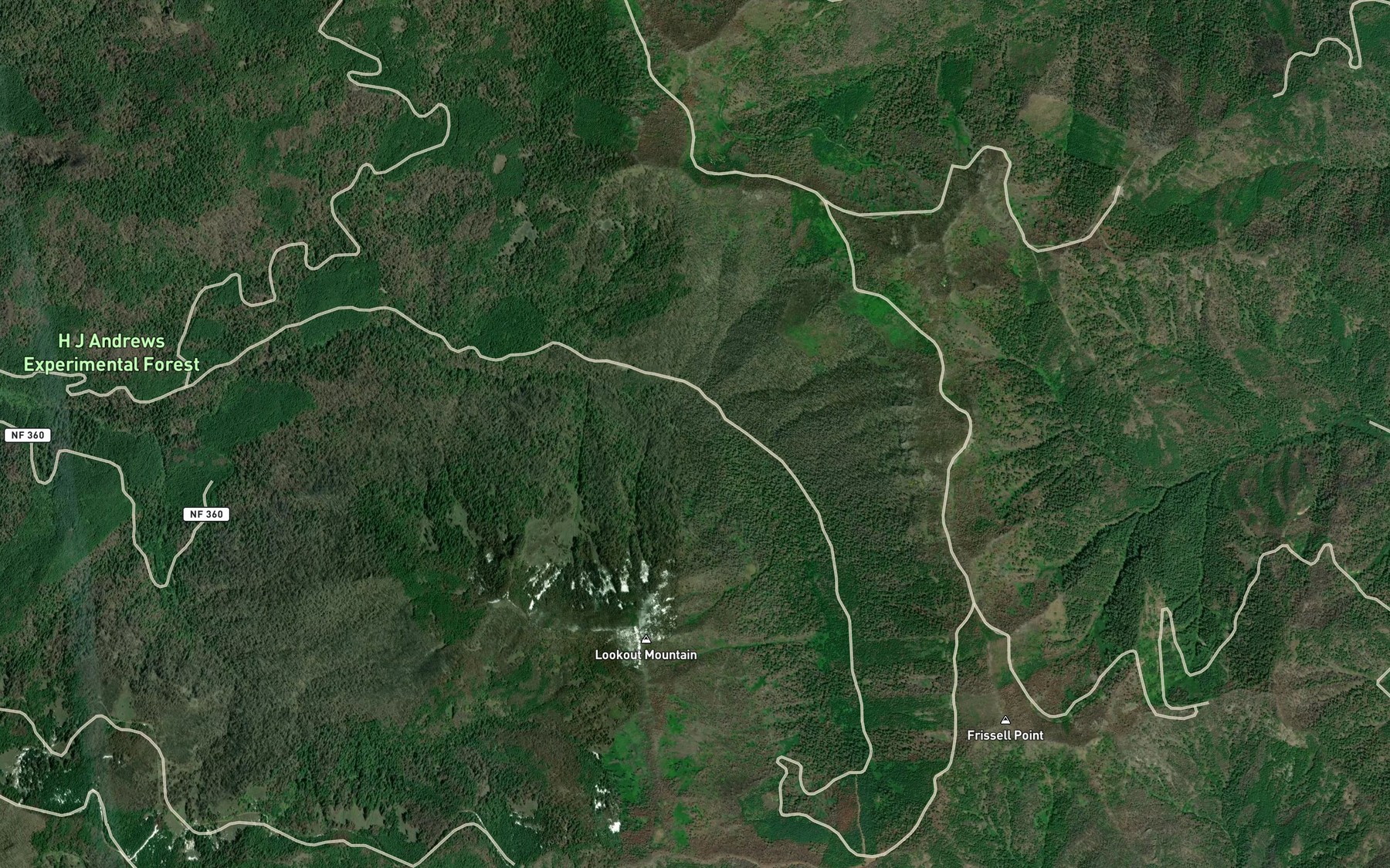 Satellite map of the Cold Creek