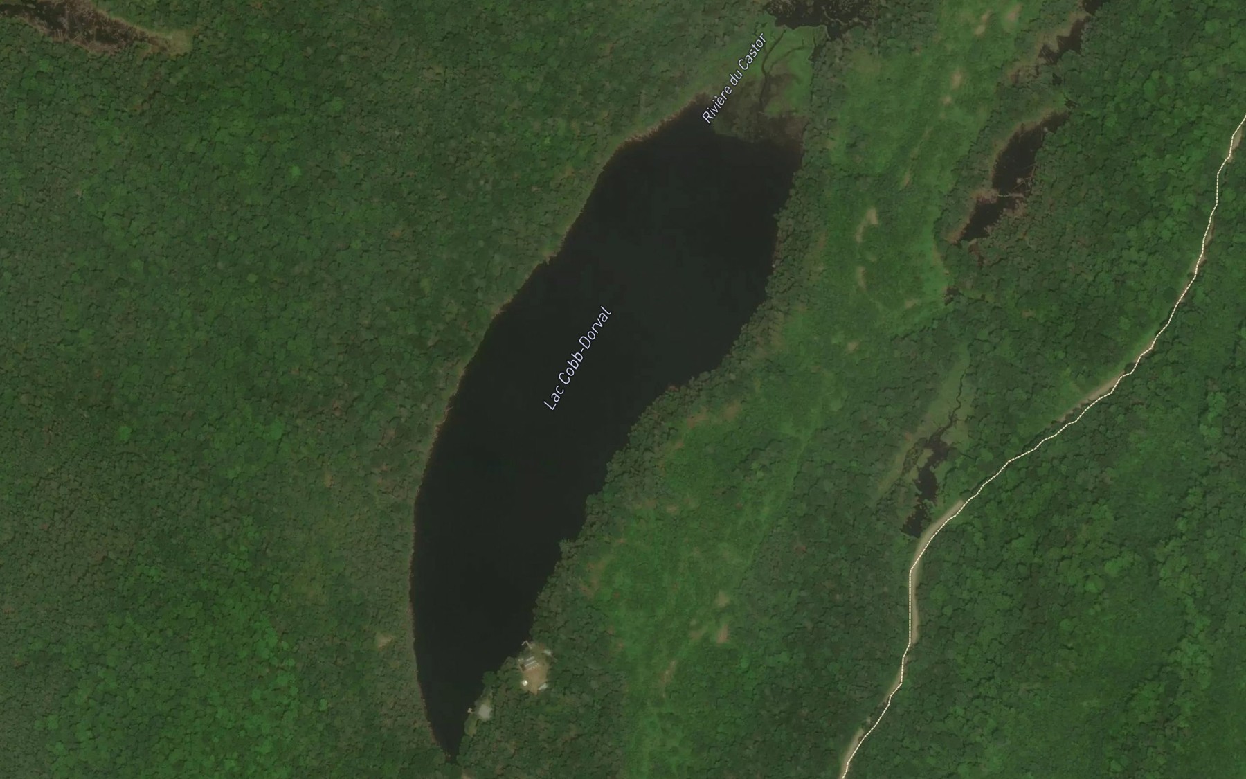 Satellite map of the Lac Cobb-Dorval