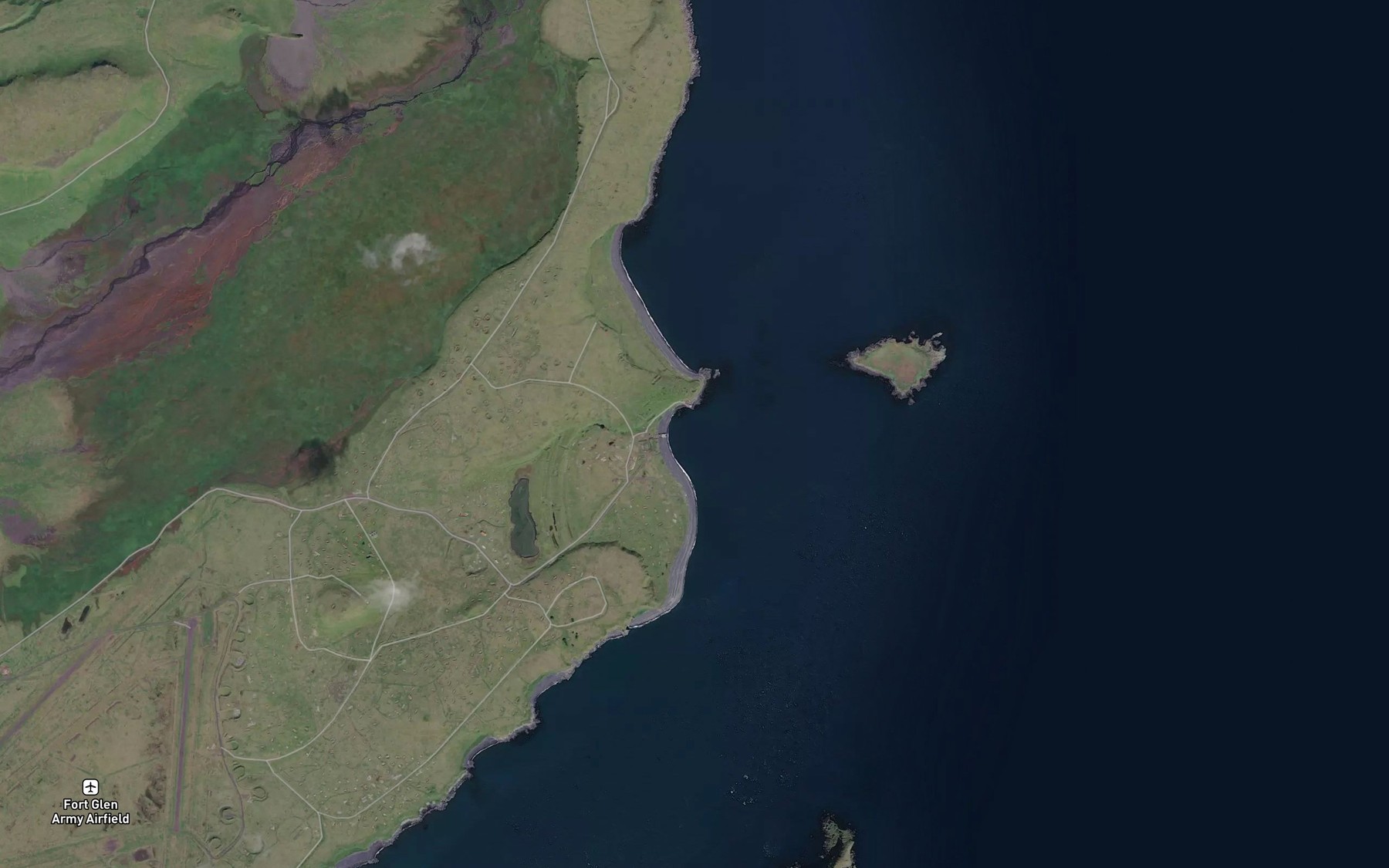 Satellite map of the South Pustoi Bay