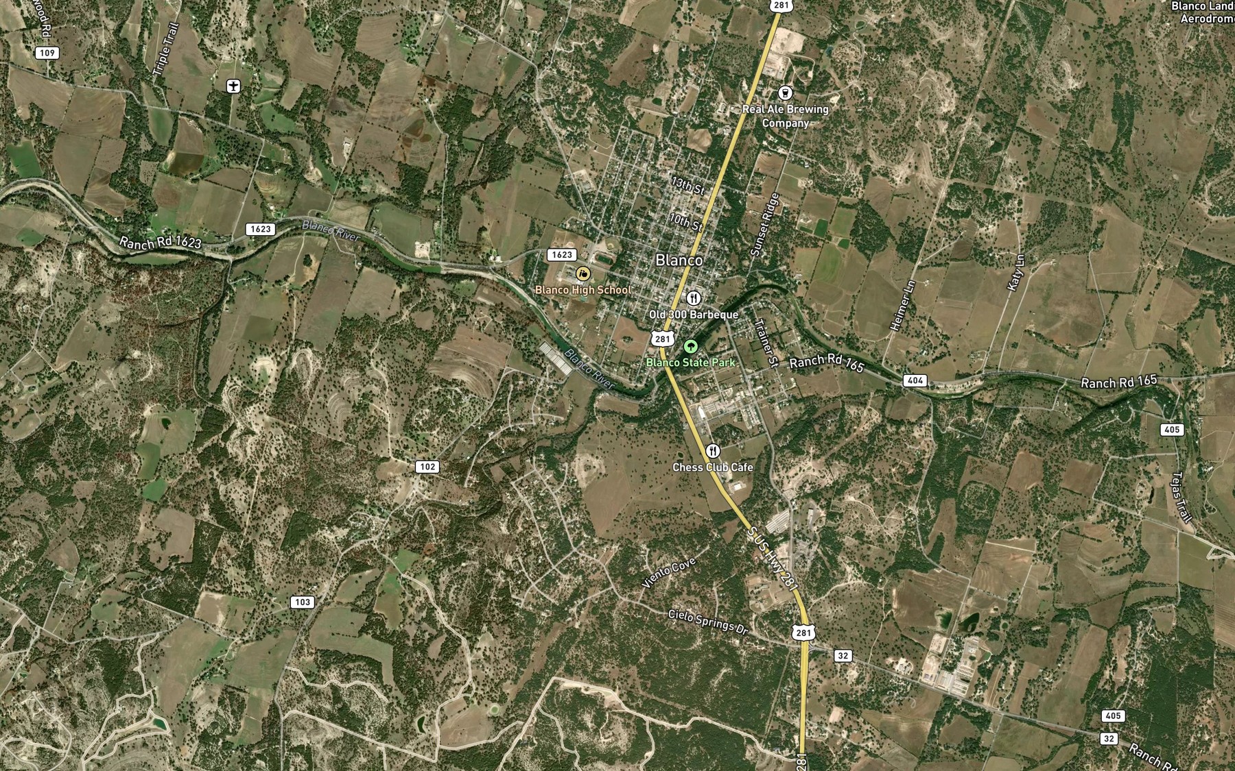 Satellite map of the Koch Branch
