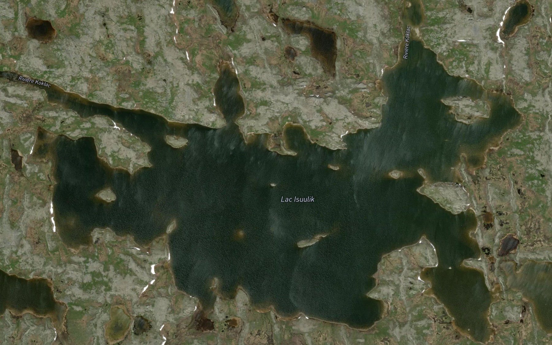 Satellite map of the Lac Isuulik