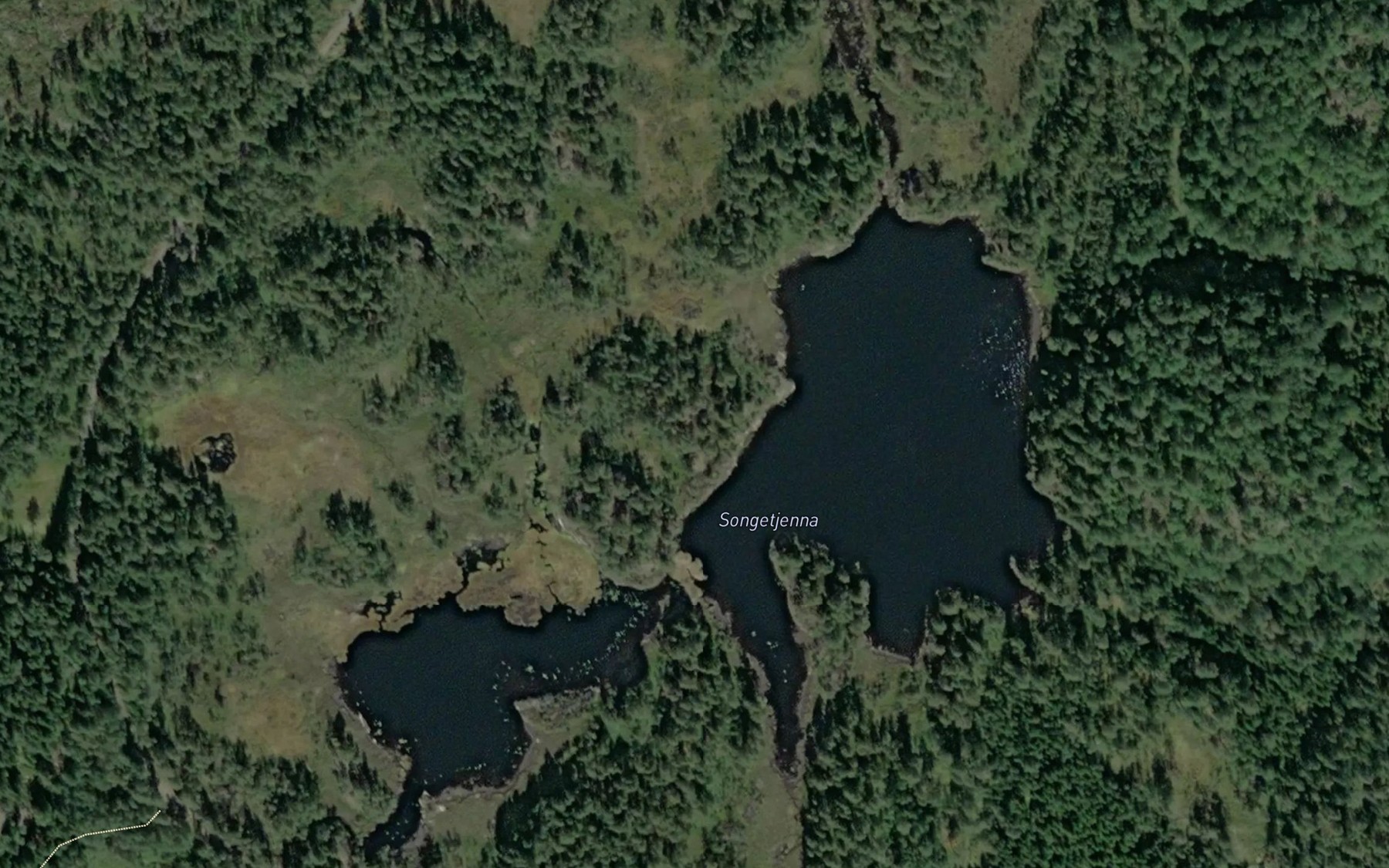 Satellite map of the Songetjerna