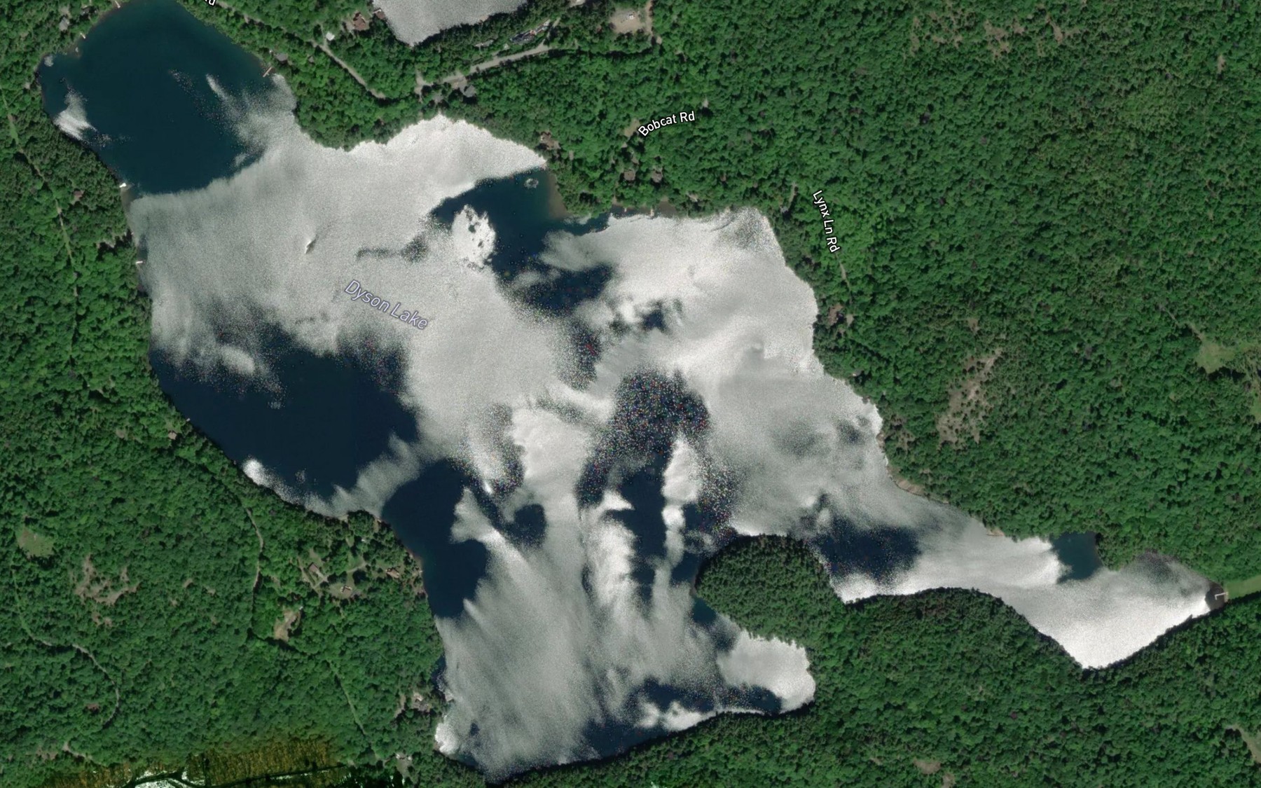 Satellite map of the Dyson Lake
