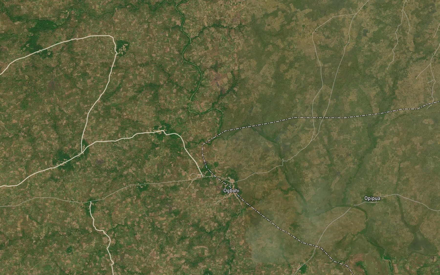 Satellite map of the River Ubo