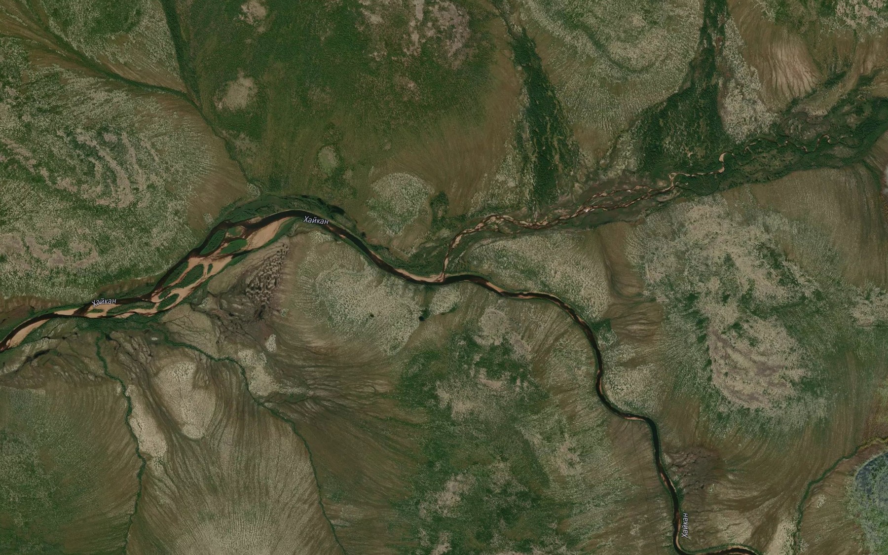 Satellite map of the Ugdan