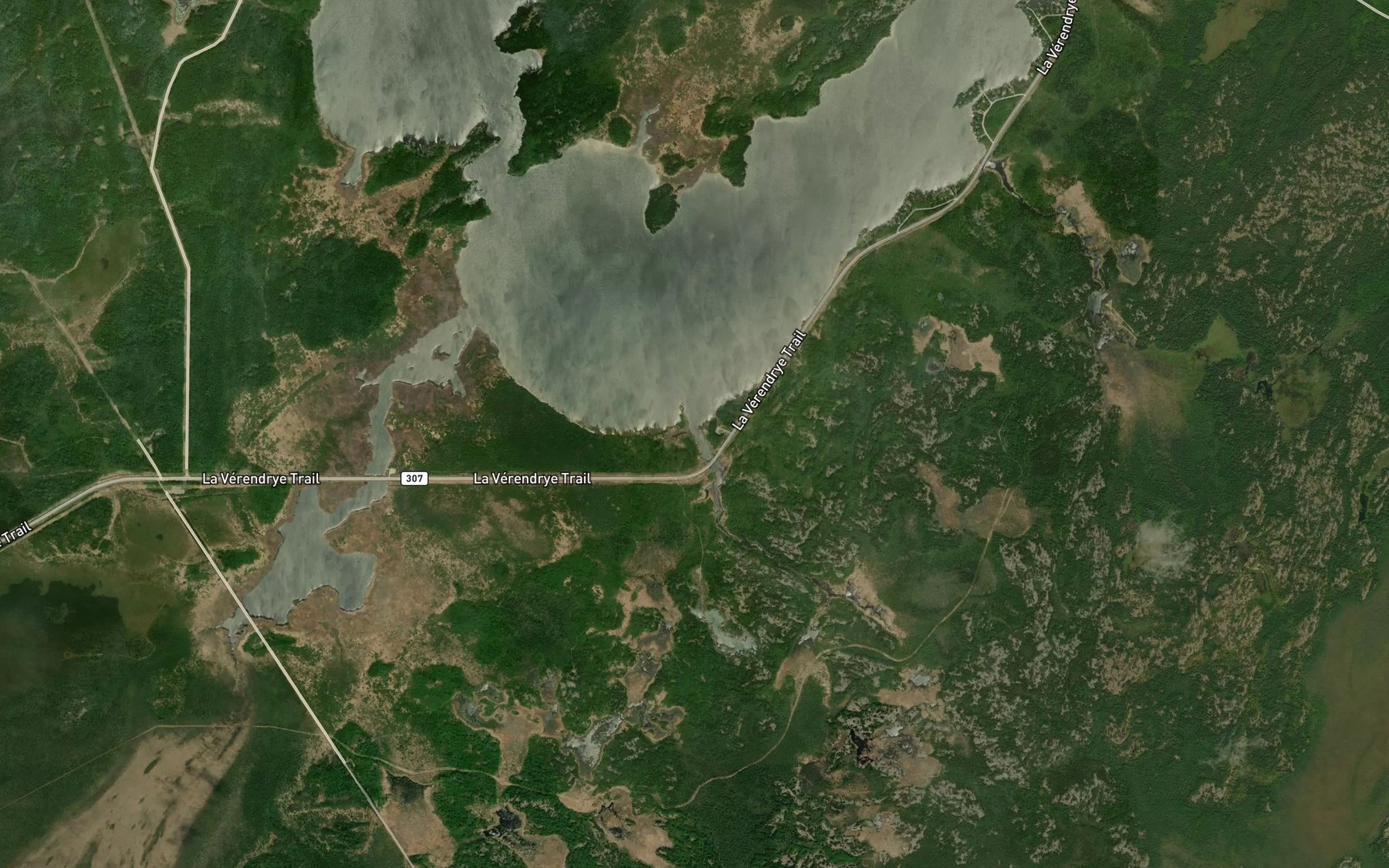 Satellite map of the Caribou Creek