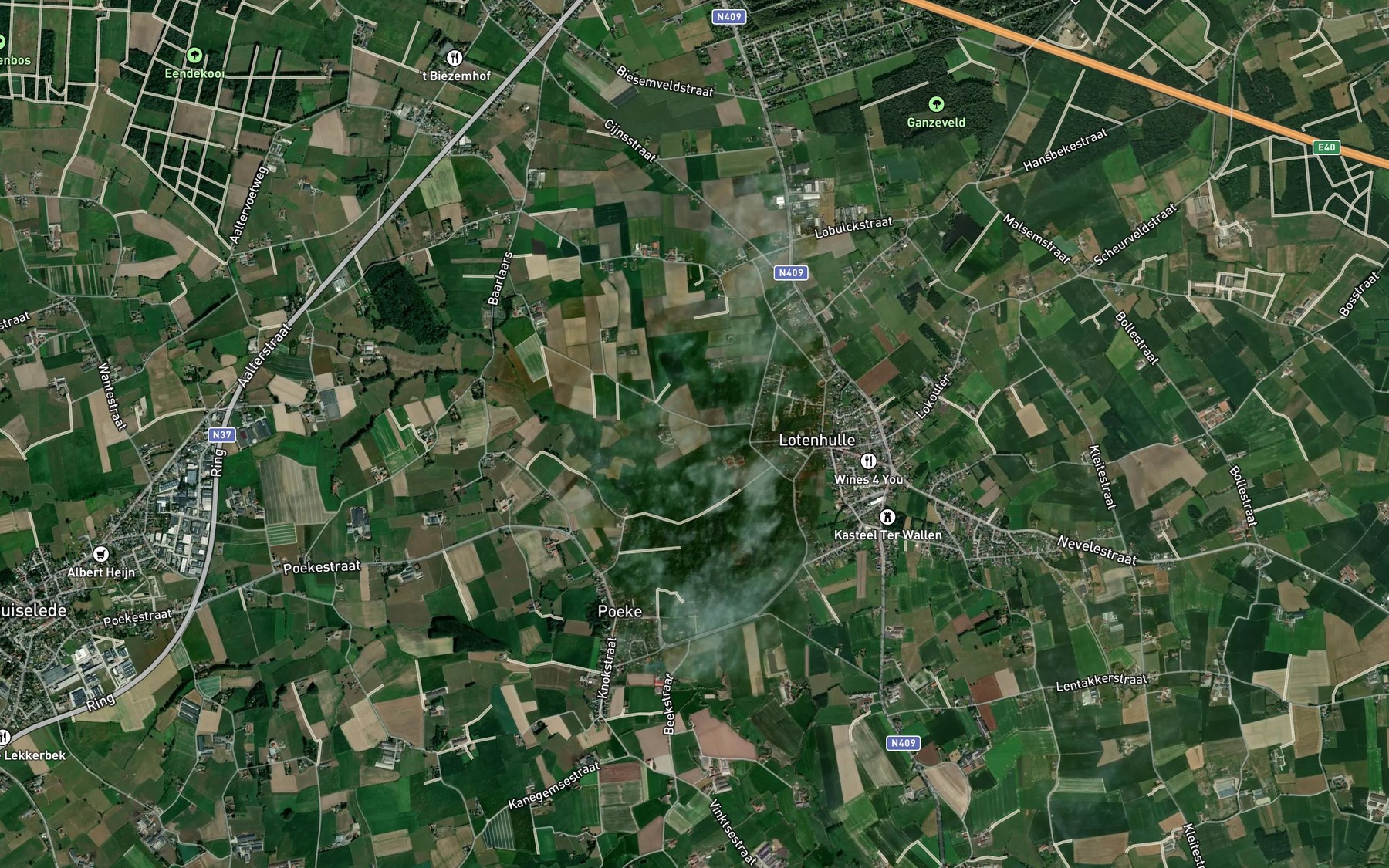 Satellite map of the Budingsbeek