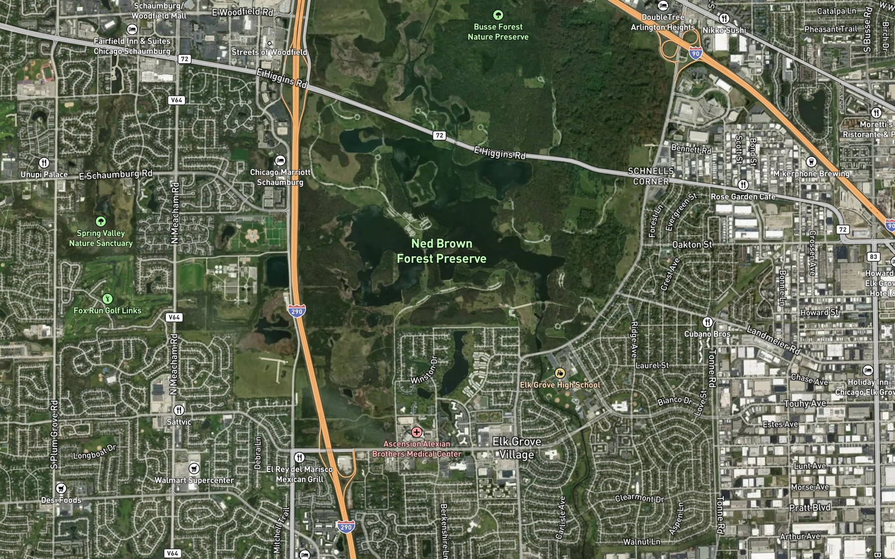 Satellite map of the Beisner Fishing Wall