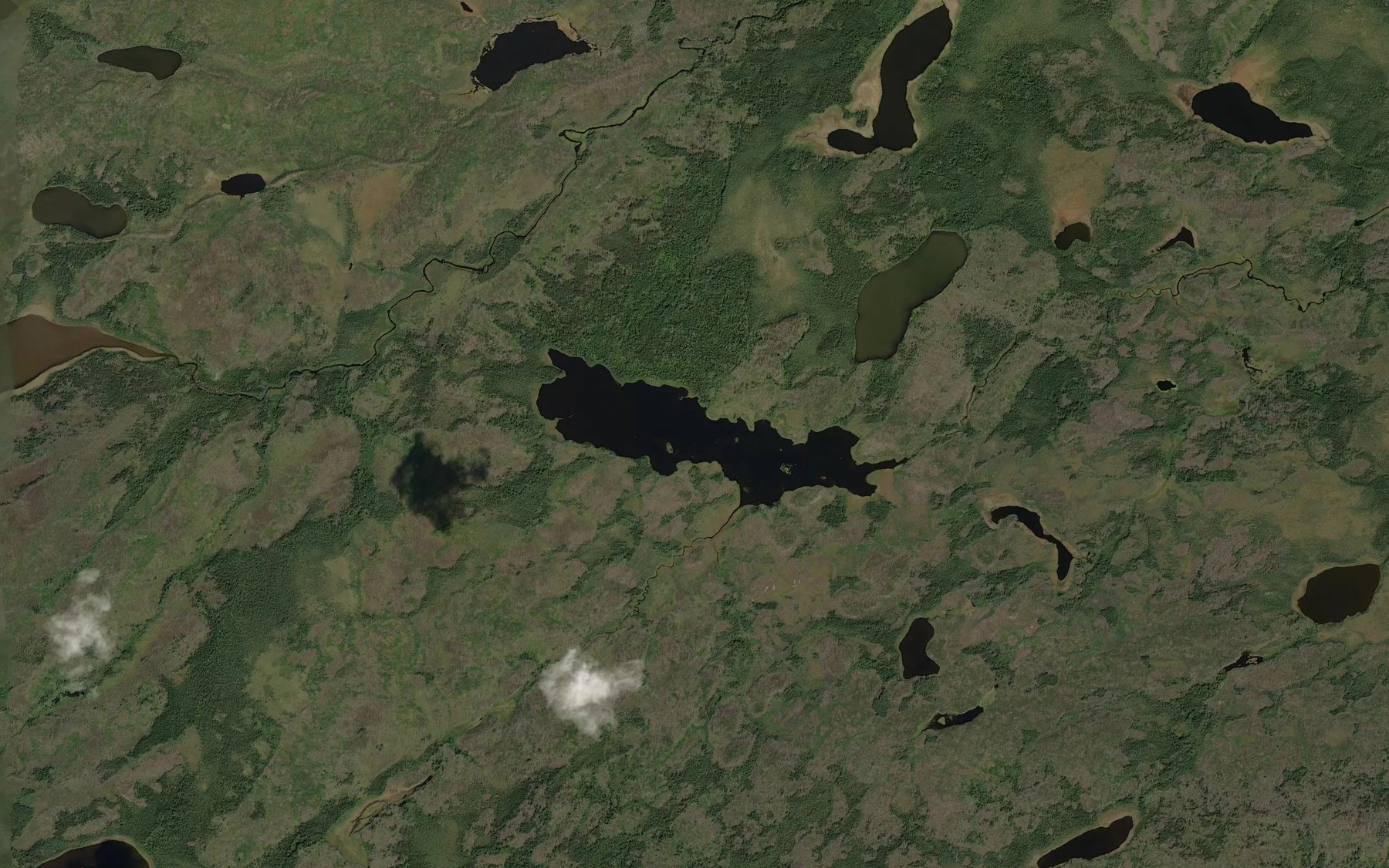 Satellite map of the Frain Lake