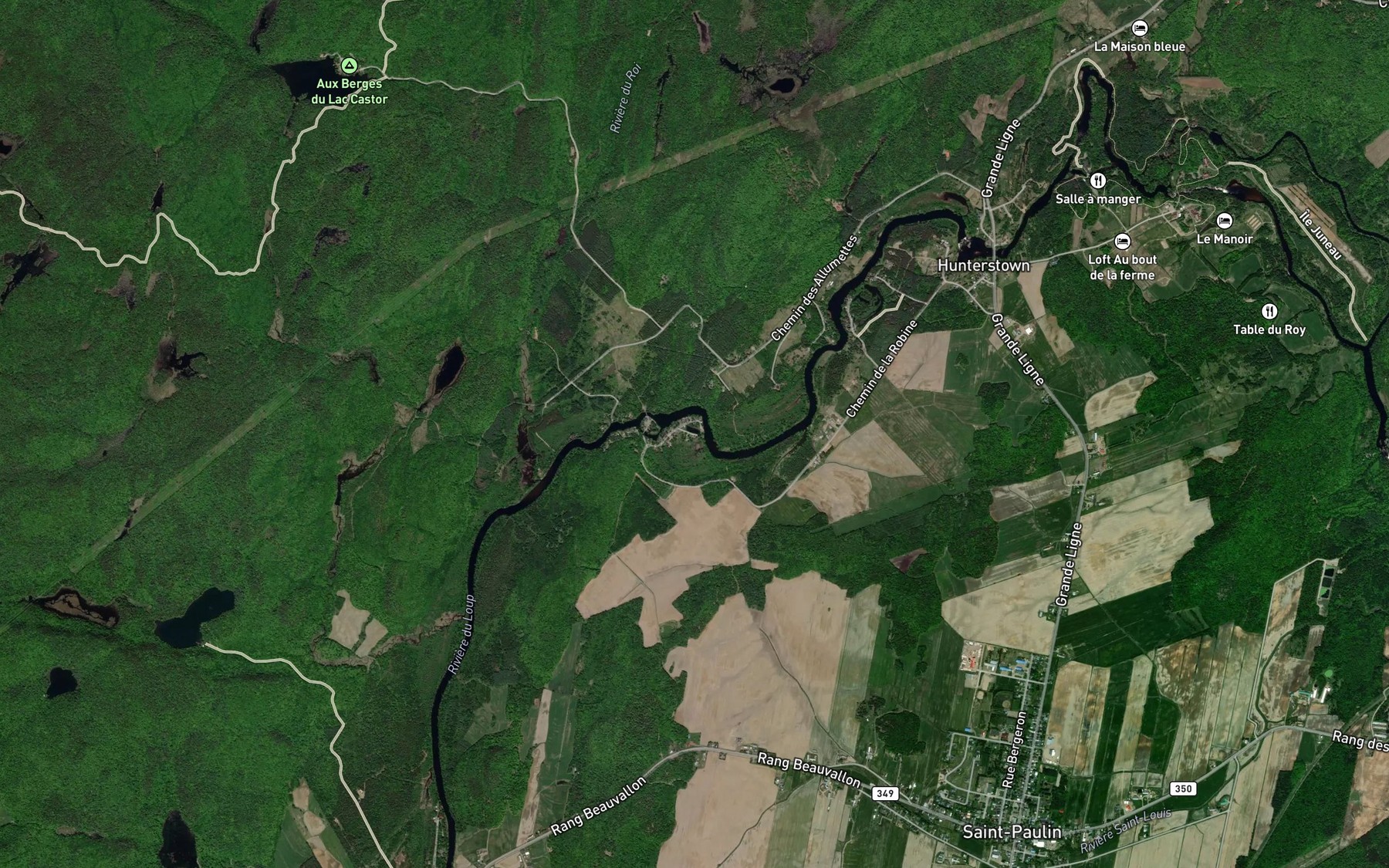 Satellite map of the Lac Bergeron