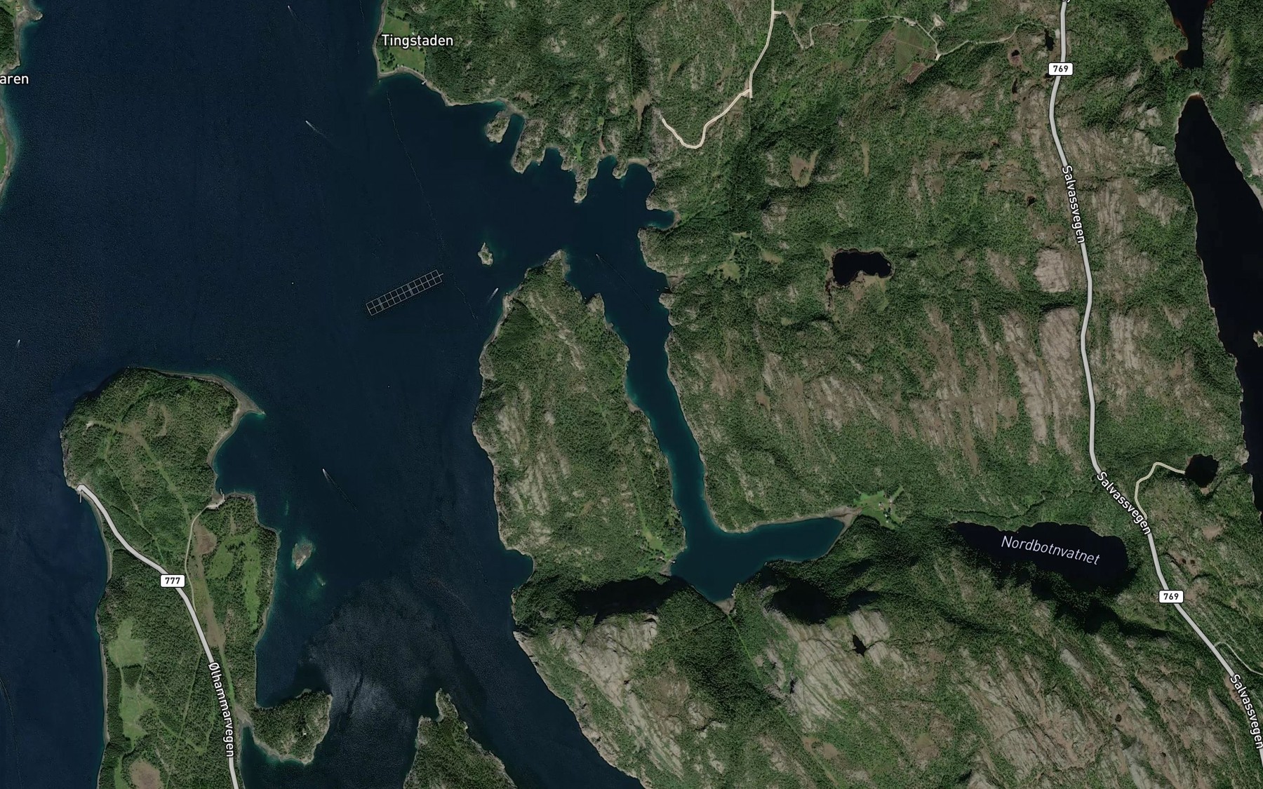 Satellite map of the Lauvvika