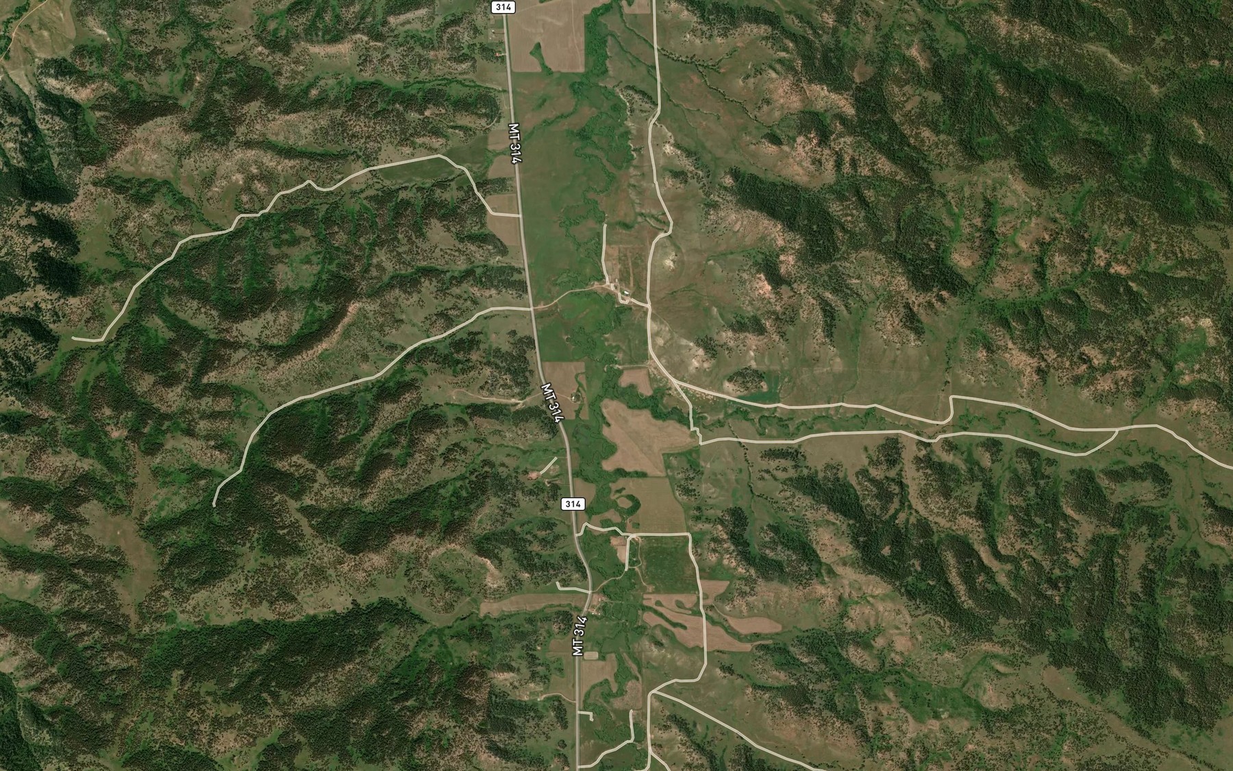 Satellite map of the Trail Creek