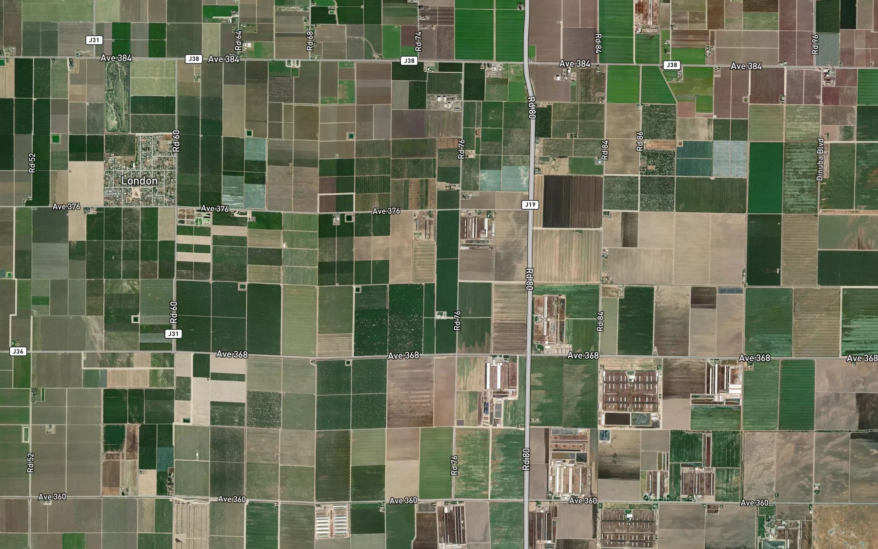 Satellite map of the Van Noy Ditch