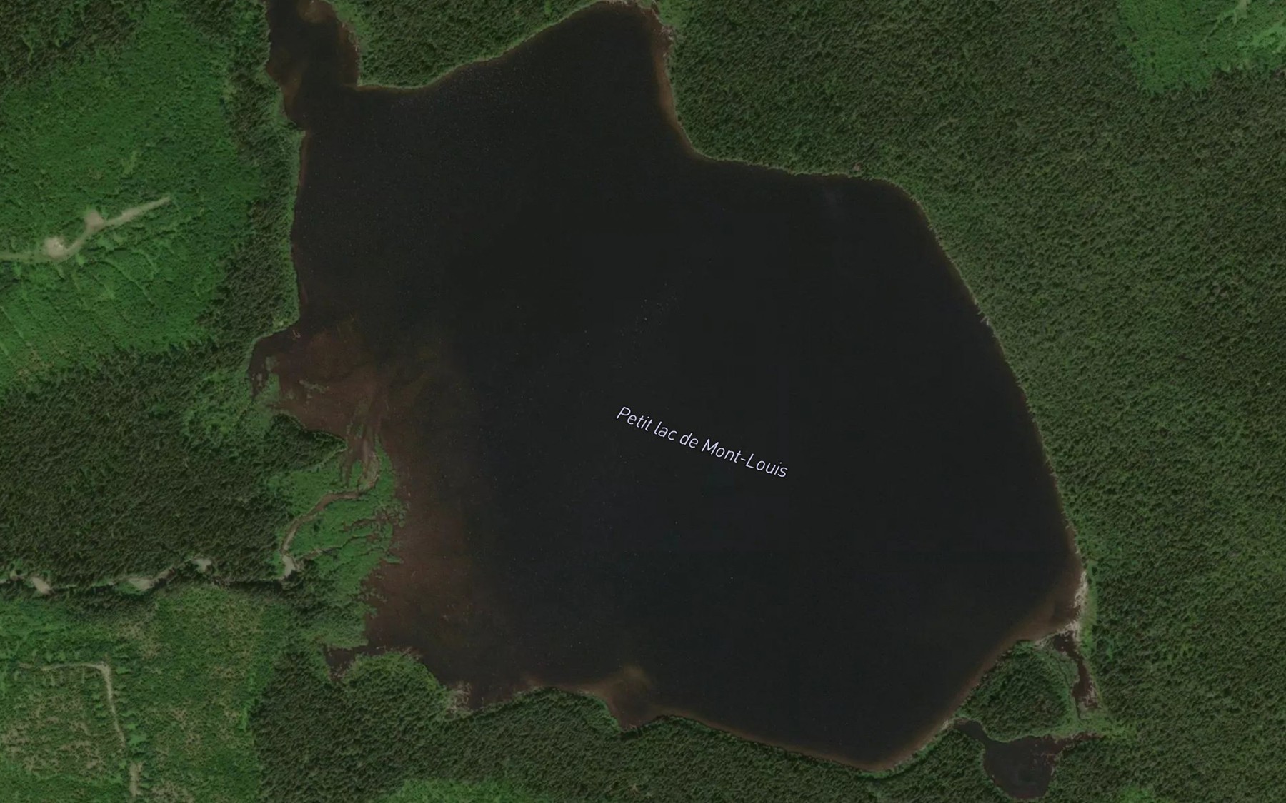 Satellite map of the Petit lac de Mont-Louis