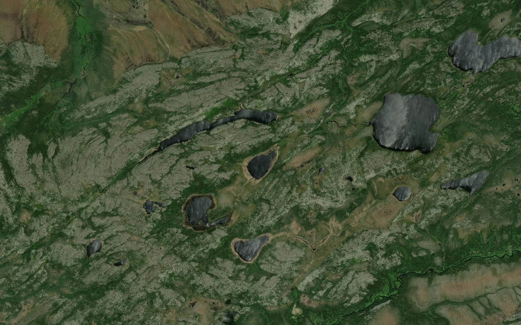 Satellite map of the Lac Kamaschakwakamach