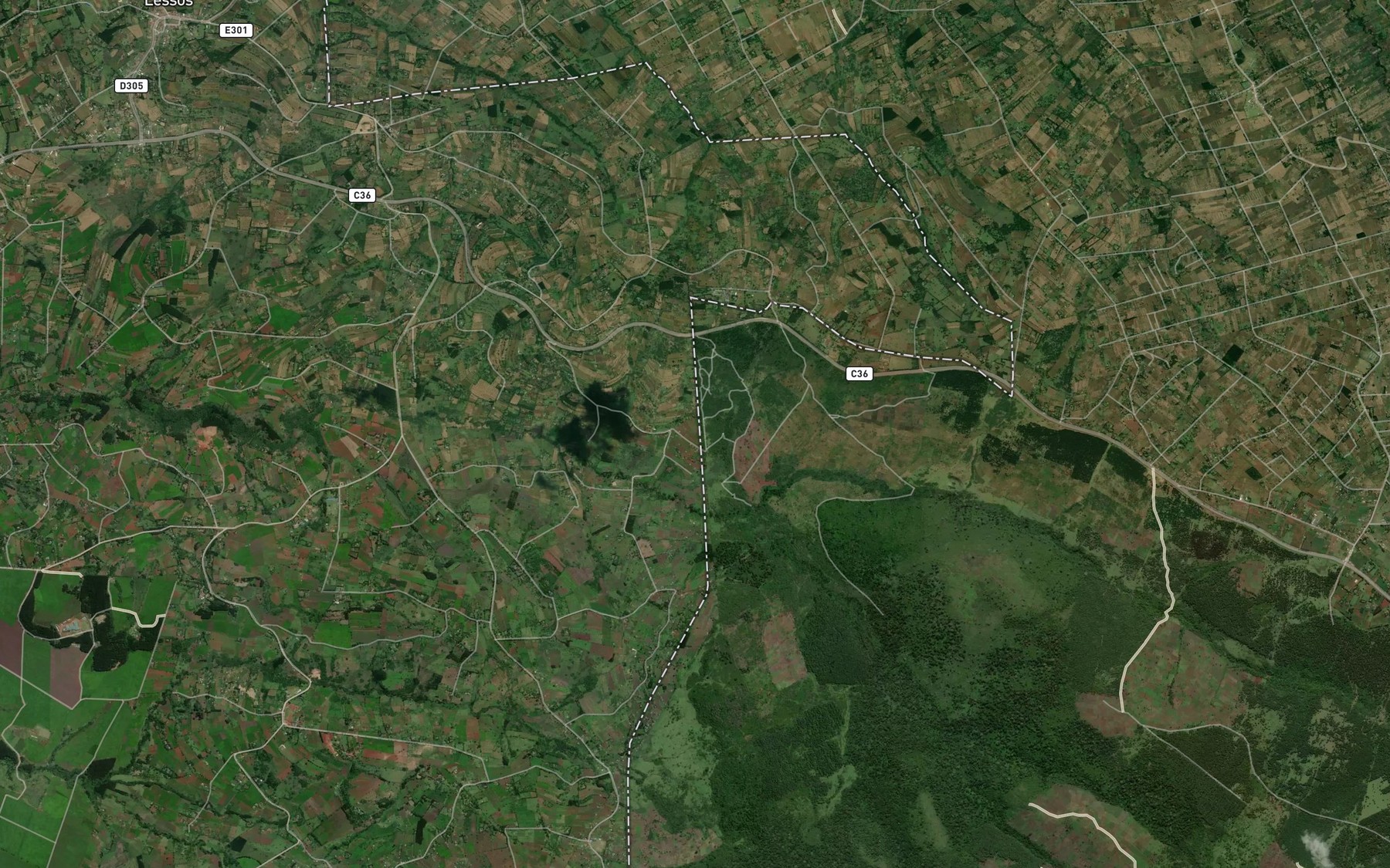 Satellite map of the Rore