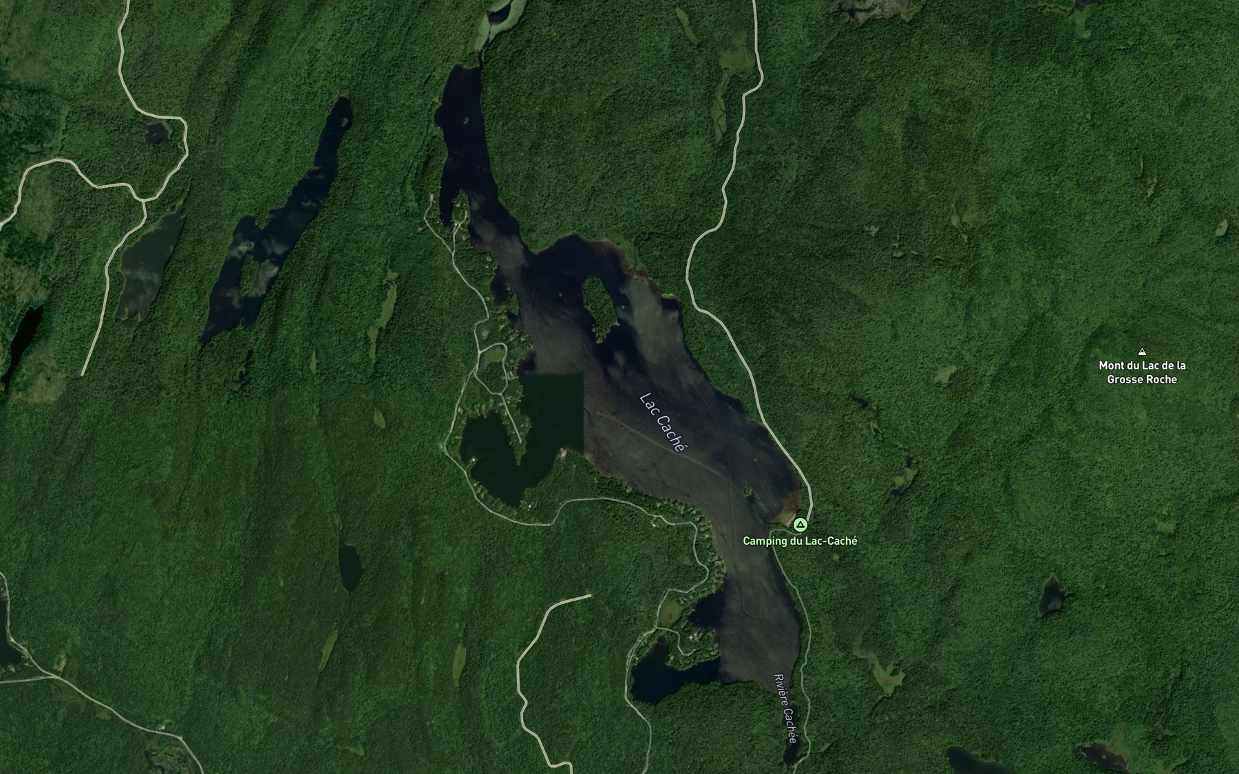 Satellite map of the Lac Cache