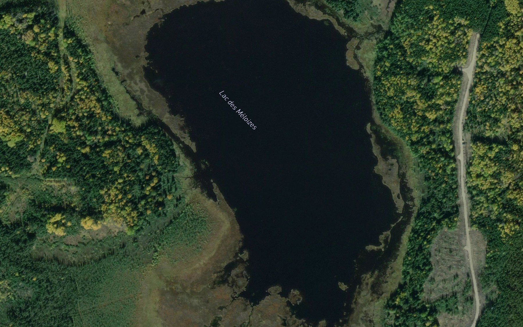 Satellite map of the Lac Des Meloizes