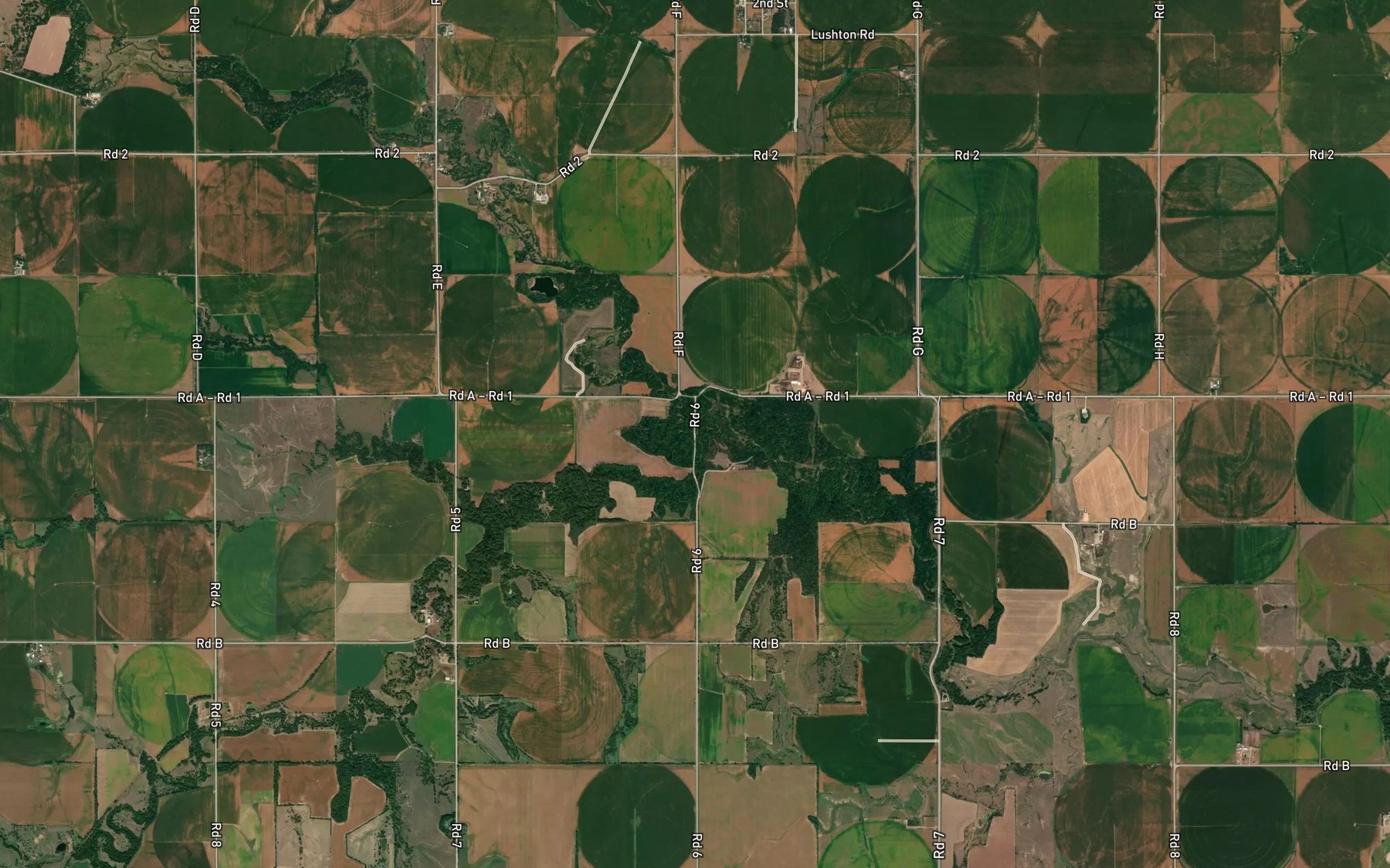 Satellite map of the School Creek