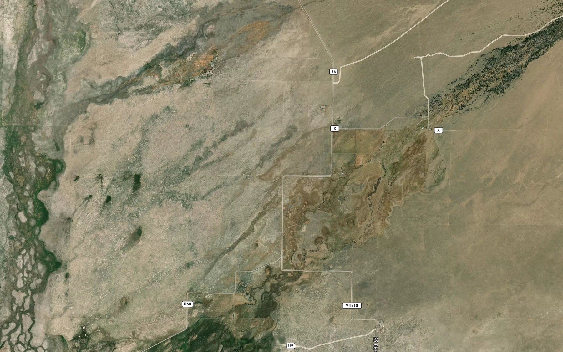 Satellite map of the Wales Shellabarger Ditch Number 1