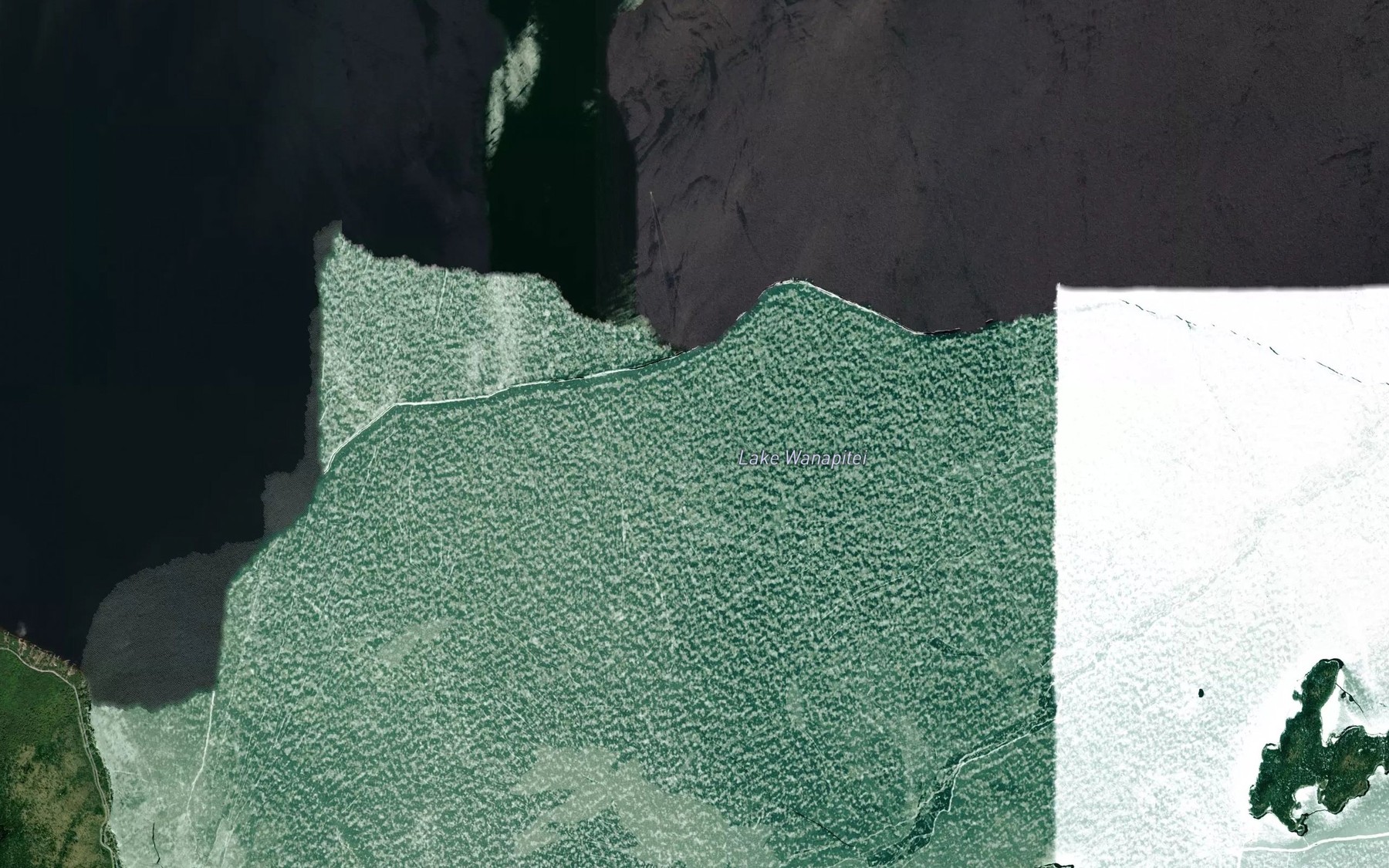 Satellite map of the Wanapitei Lake