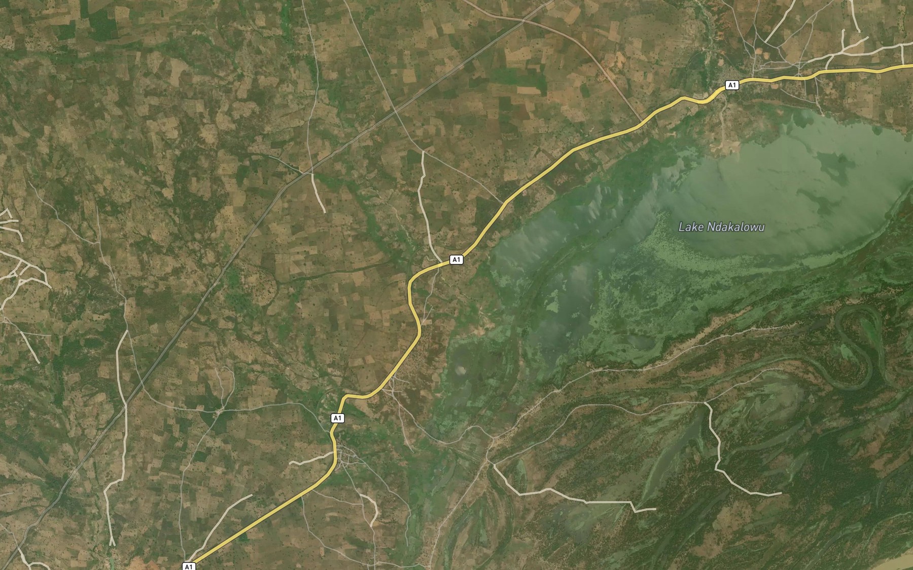 Satellite map of the RiverLentela