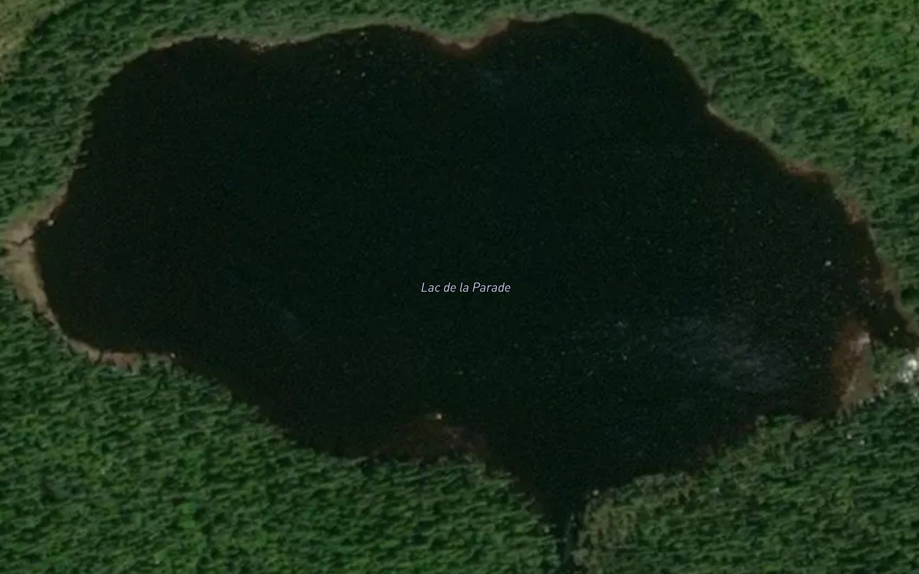 Satellite map of the Lac de la Parade